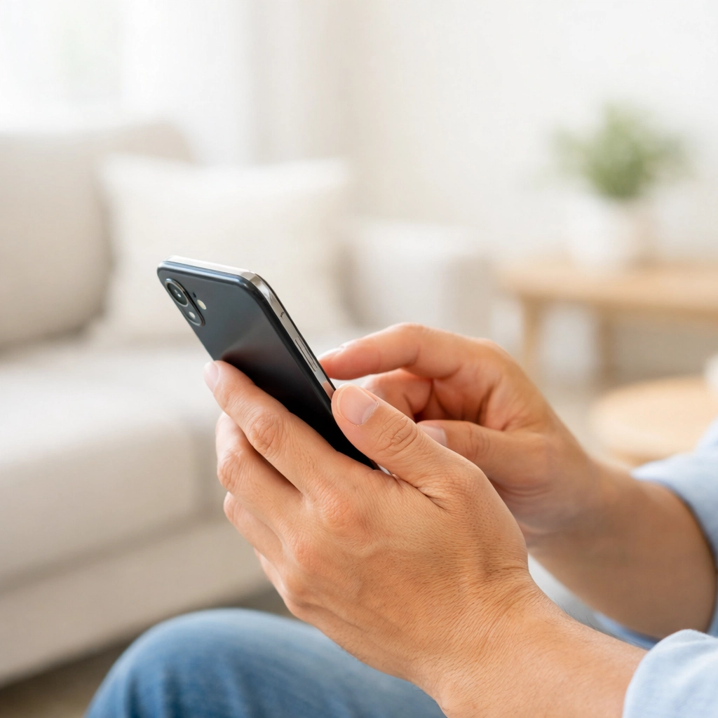 Applying for an instant approval payday loan online in Canada via a smartphone.