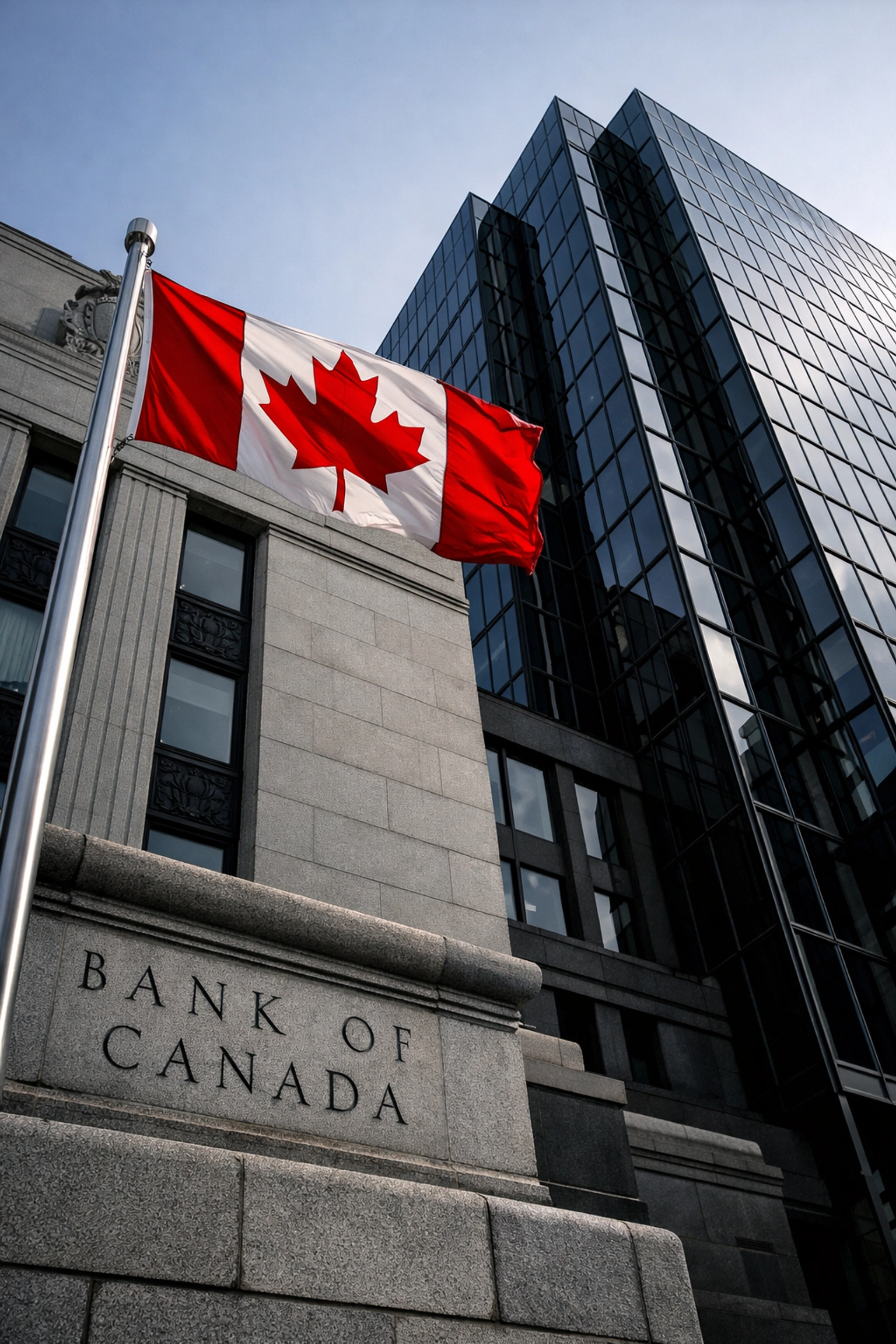 The Bank of Canada headquarters in Ottawa representing national fiscal policy and the 2026 federal budget.