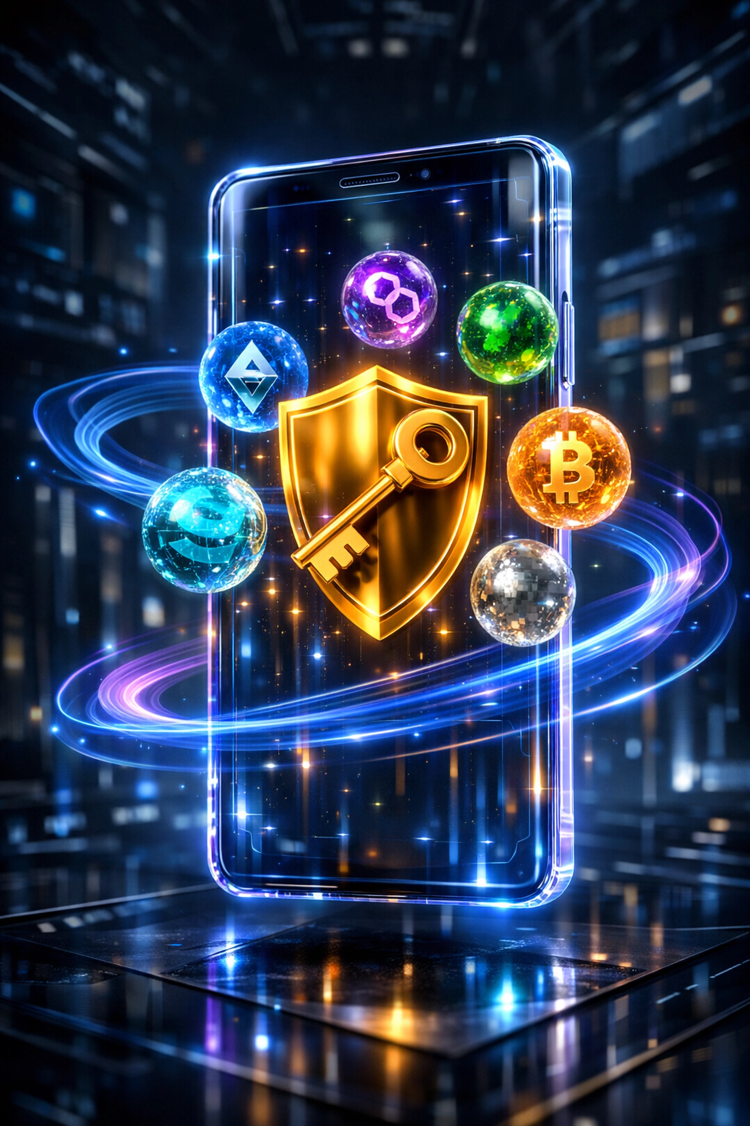 Secure Larecoin Smart Wallet interface showing multi-chain assets and advanced encryption for Web3 payments.