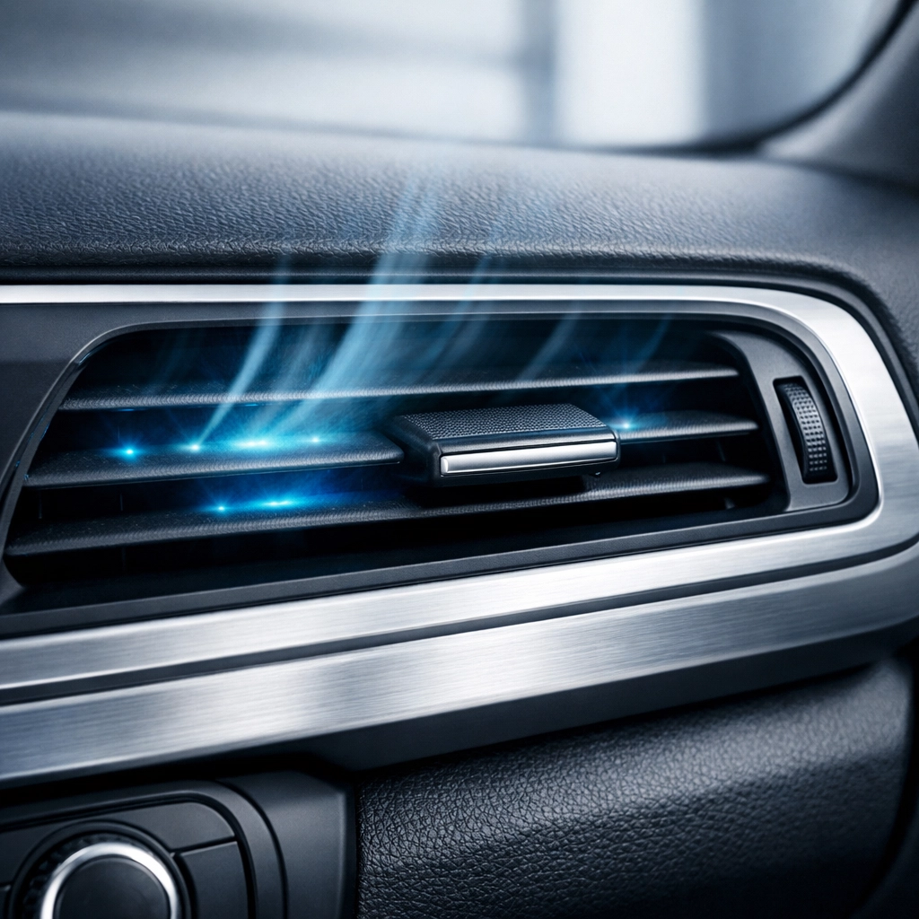 Modern car air vent blowing cold air after professional A/C repair in Lower Sackville.