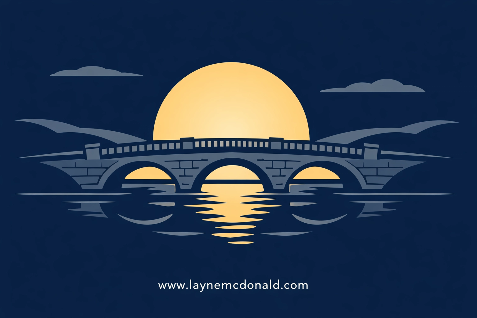 Illustration of a stone bridge toward a sunrise, representing the spiritual foundation of faith and healing.