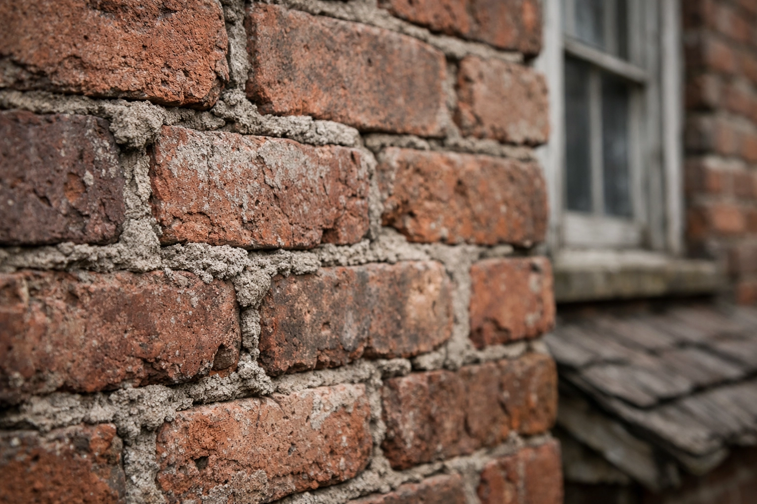 Weathered brick house in Nashville with liens attached to the property