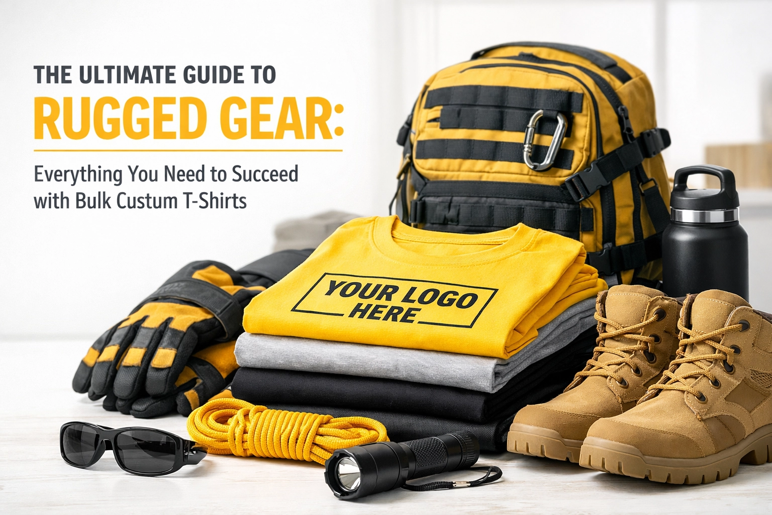 [HERO] The Ultimate Guide to Rugged Gear: Everything You Need to Succeed with Bulk Custom T-Shirts