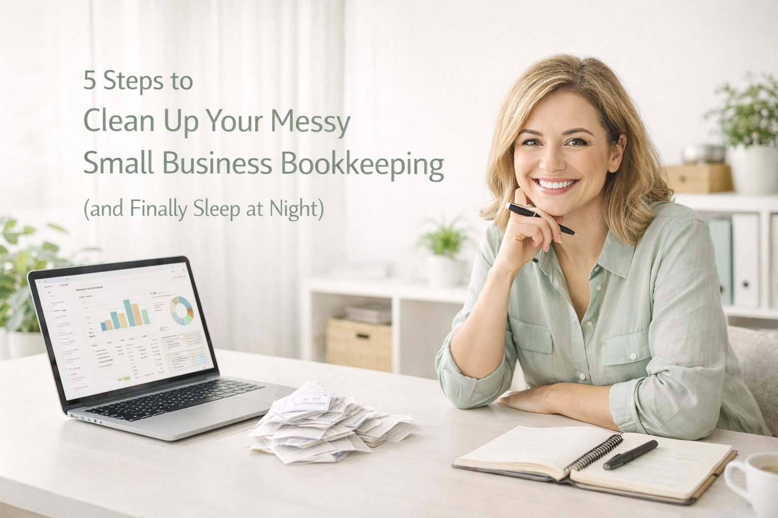 [HERO] 5 Steps to Clean Up Your Messy Small Business Bookkeeping (and Finally Sleep at Night)