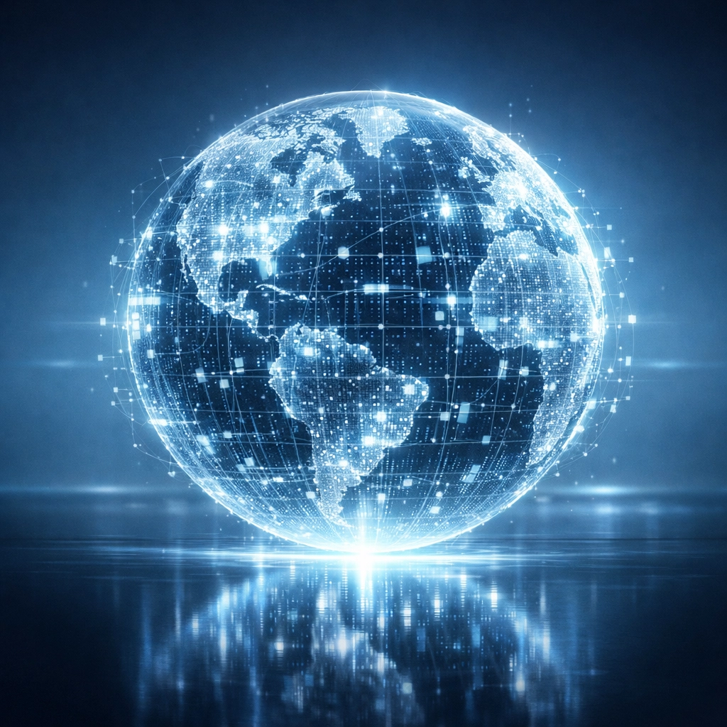 Interconnected data nodes representing a central executive dashboard for strategic business growth.