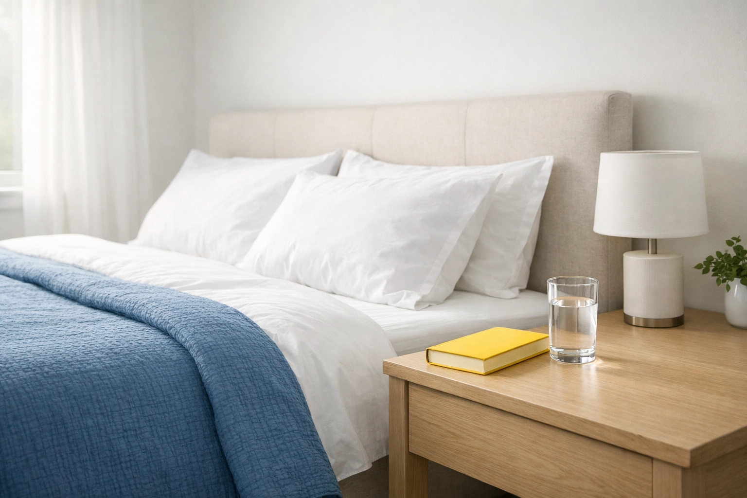 Immaculately clean master bedroom in an Ashby home after professional house cleaning.