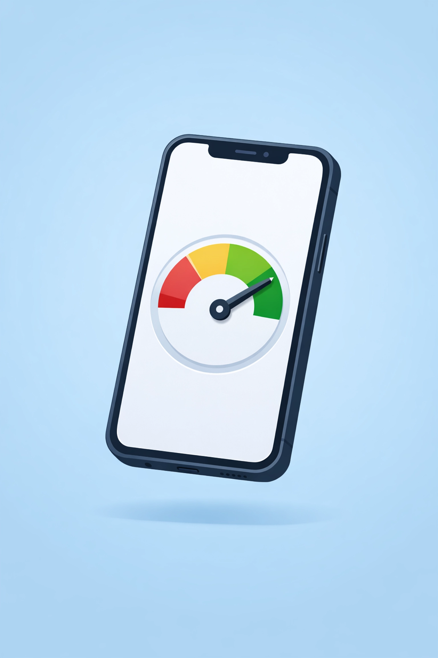 Monitoreo del score de crédito en un celular con puntaje alto para comprar casa.