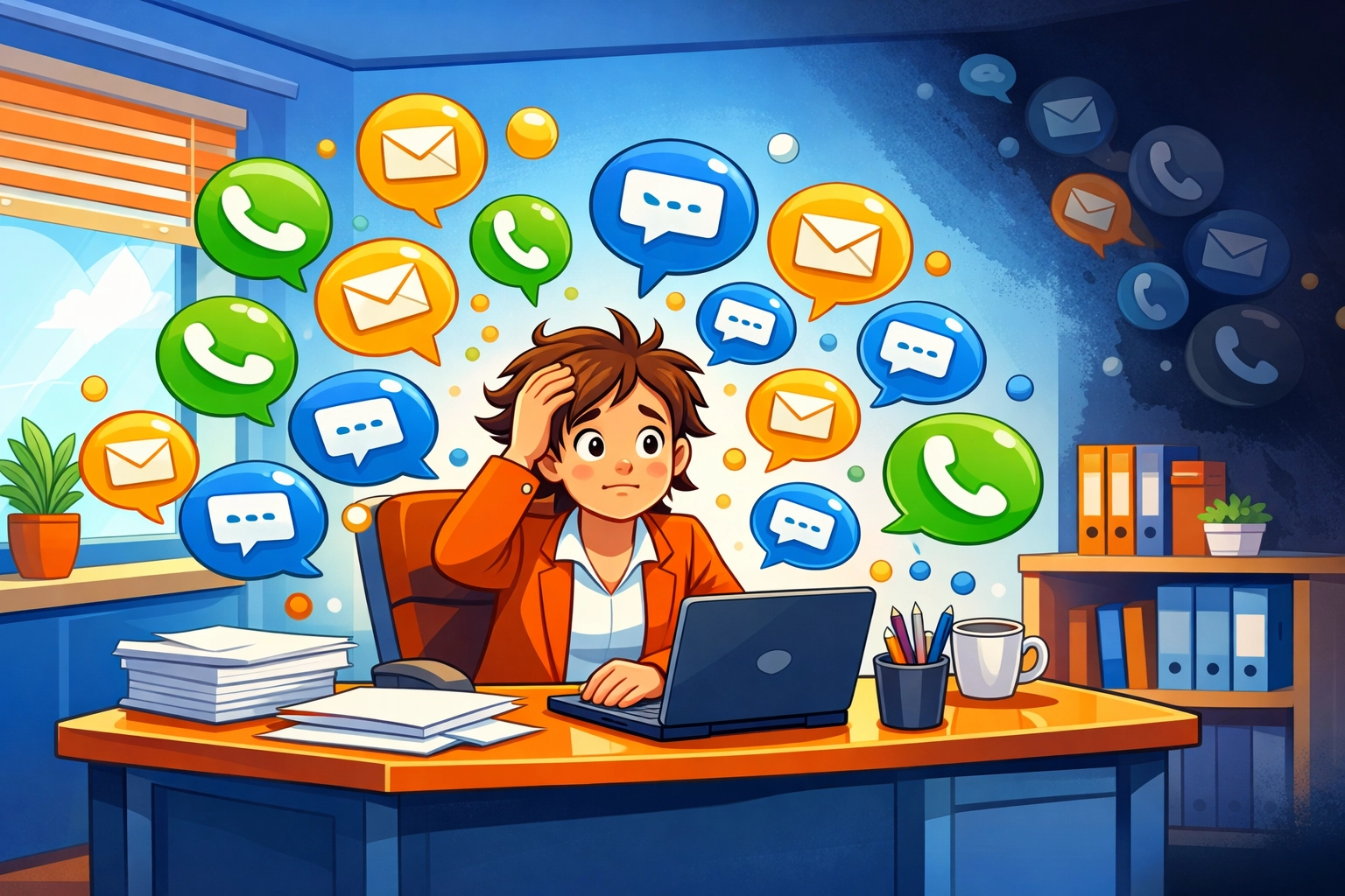 SME owner overwhelmed by chaotic missed enquiries and unmanaged customer communication channels.