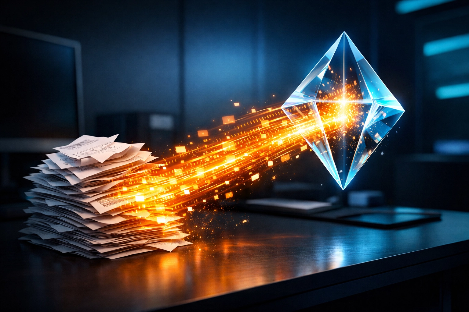 Belegverarbeitung durch KI wandelt analoge Belege in digitale Daten für eine effiziente Kanzlei Automatisierung.