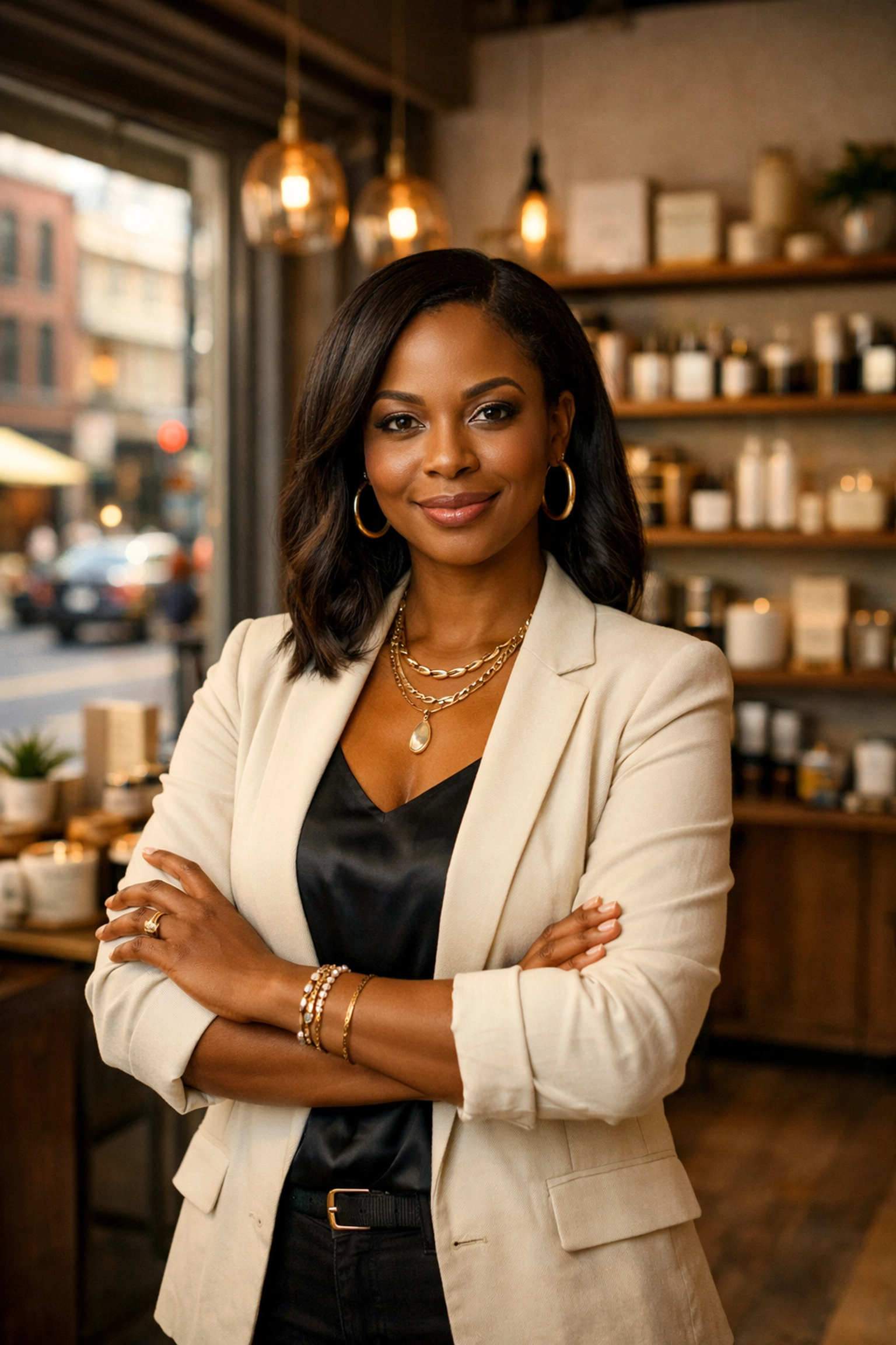 The Black Wall Streets Movement: 10 Things Every Conscious Shopper Should Know About Rebuilding Black Commerce Black woman business owner in her boutique showcasing luxury candles and home decor products