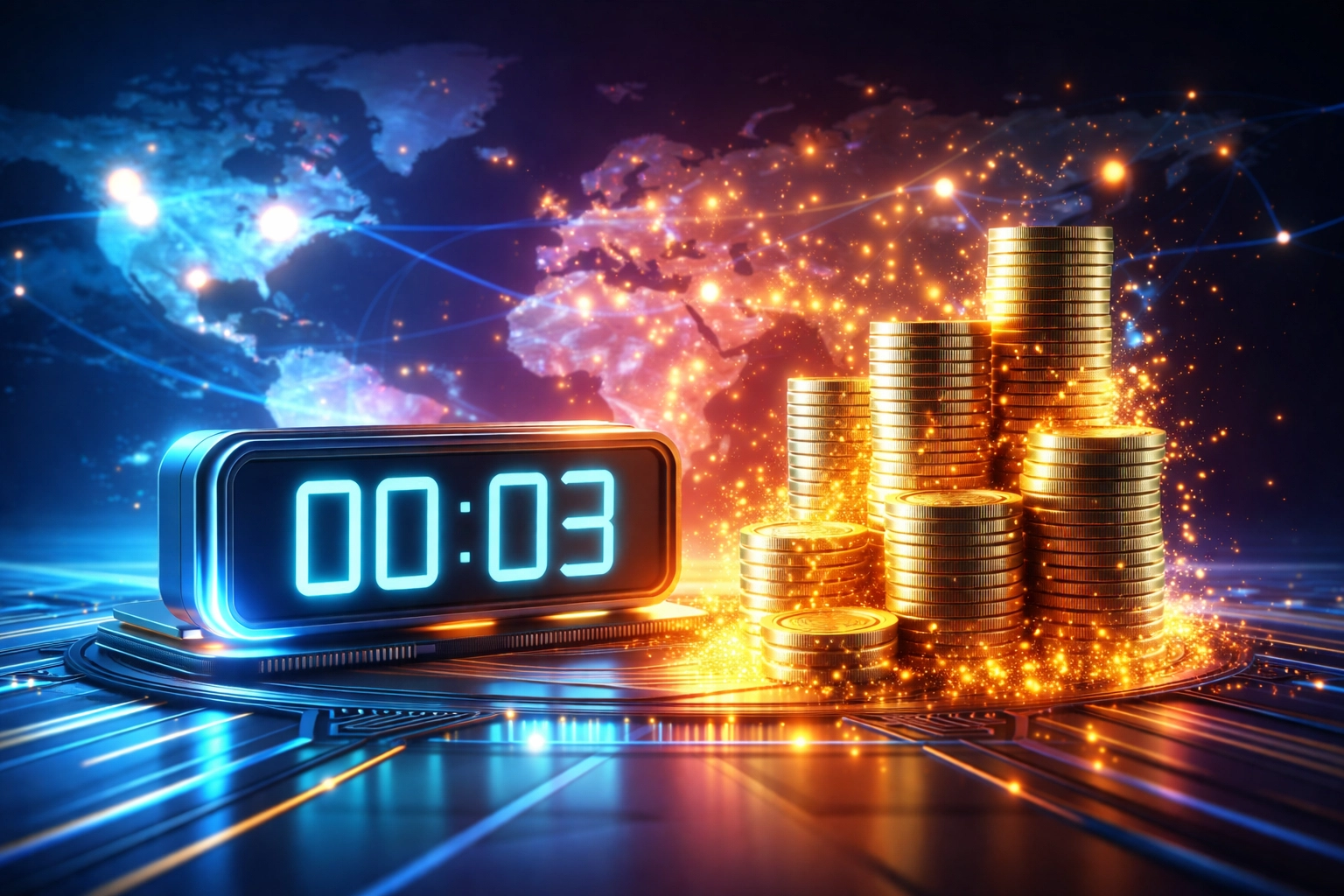 Instant LUSD crypto payments settle globally in minutes, illustrating Web3 payment speed and efficiency.