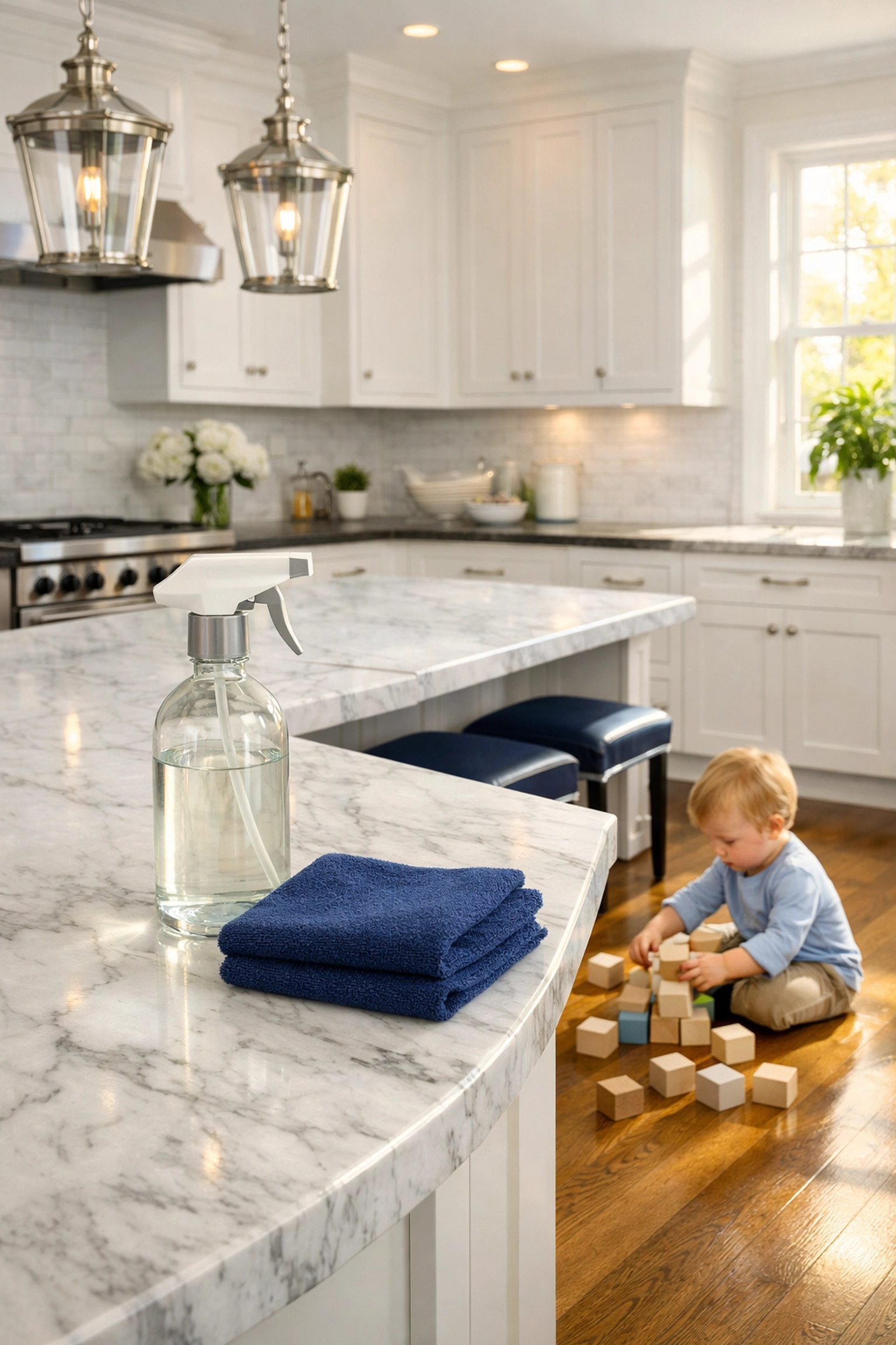 Eco-friendly professional cleaners in Lexington MA leave a spotless kitchen safe for children.