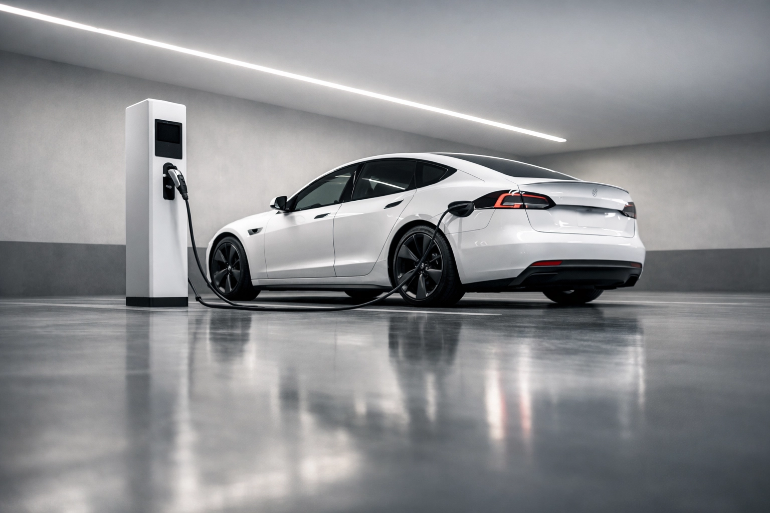 Luxury hotel parking bay featuring an EV charging station for sustainable revenue management.