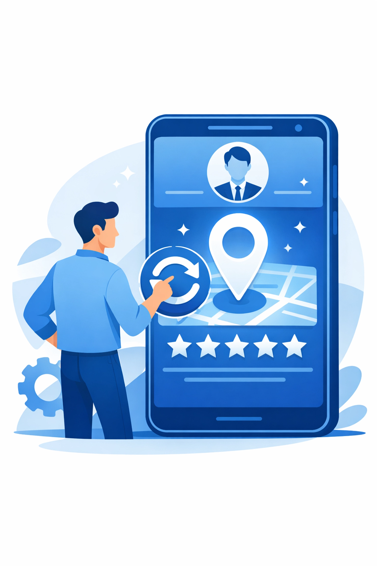 Managing a Google Business Profile on a smartphone for Monmouth County local SEO services.