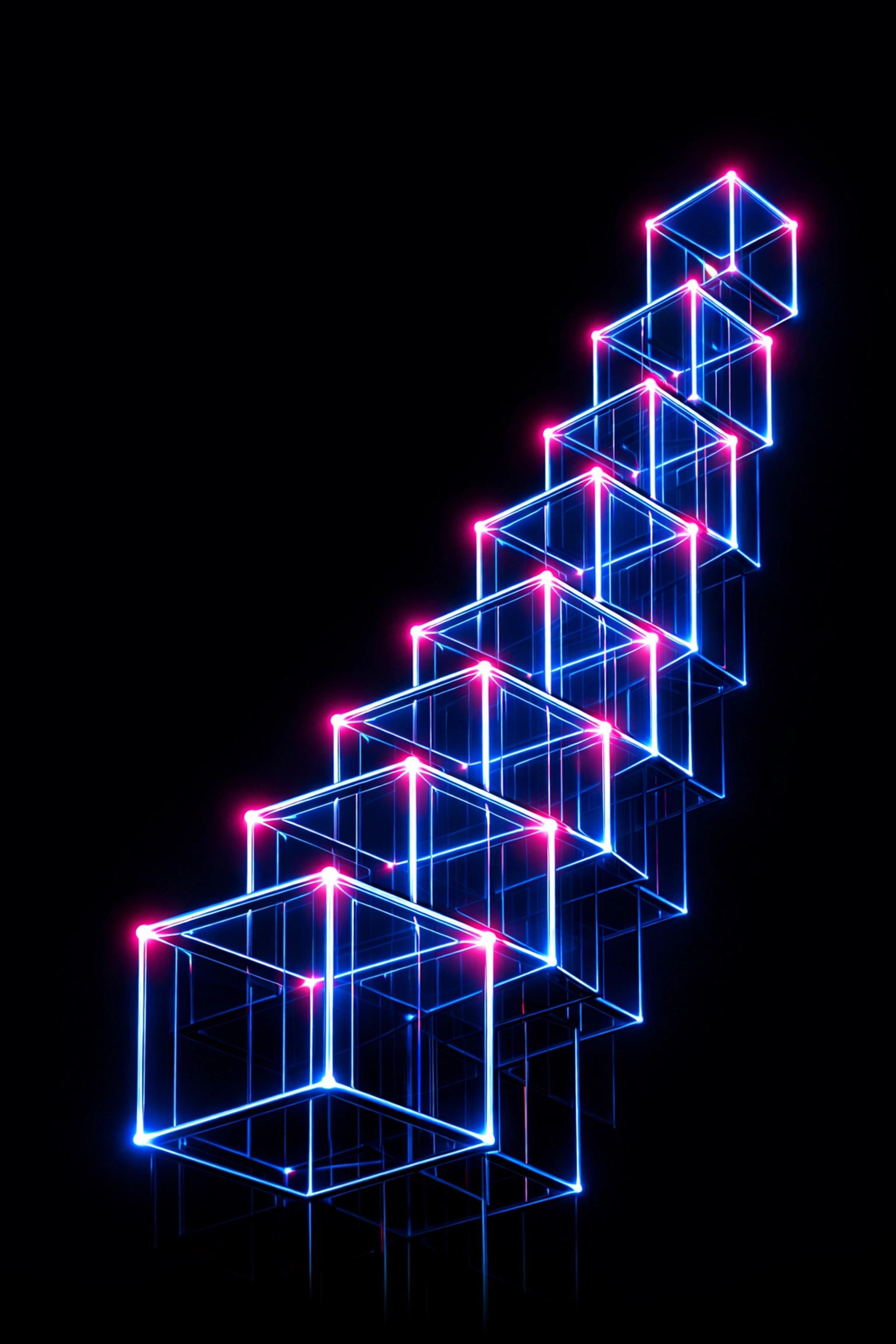 Futuristic neon architecture symbolizing rapid business growth through digital marketing strategies.