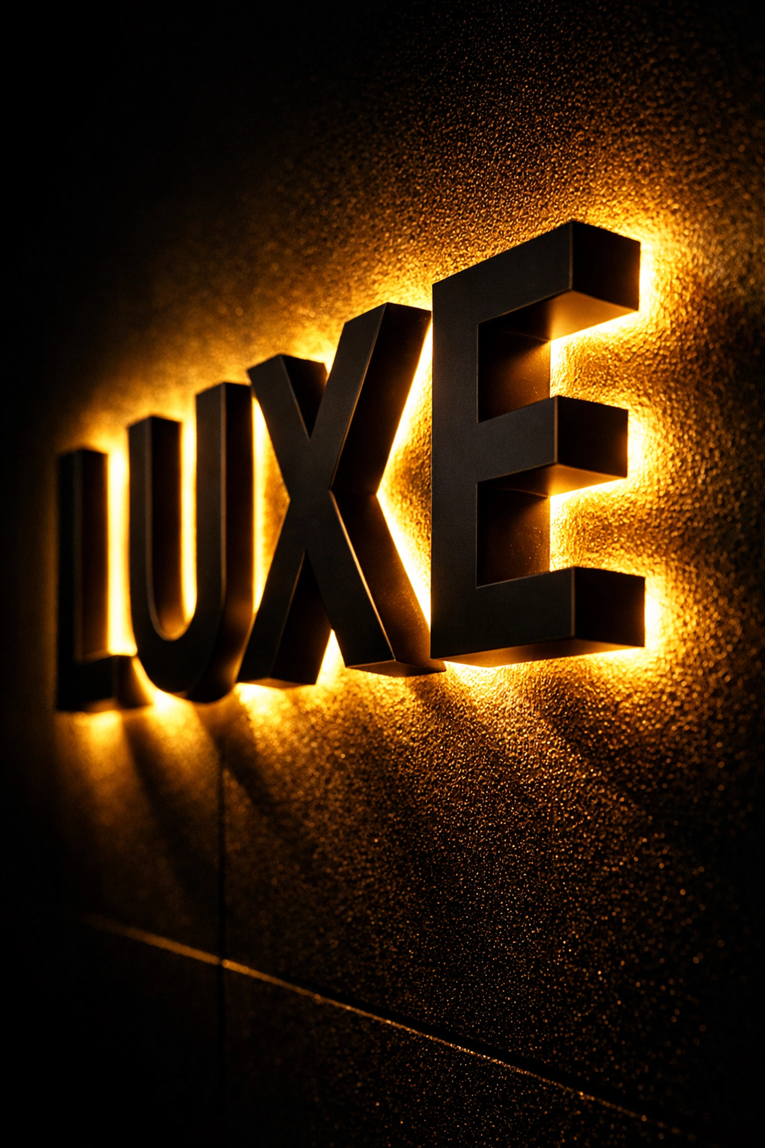 Premium halo-lit channel letter sign with a golden glow providing high visibility for a storefront.