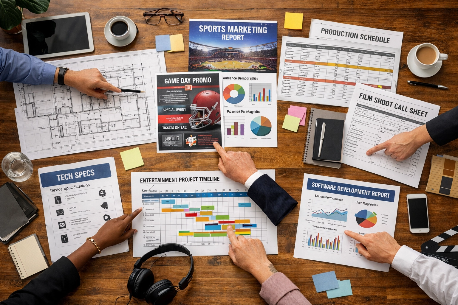 Business professionals collaborating across multiple industries at Dakdan Worldwide consulting workspace