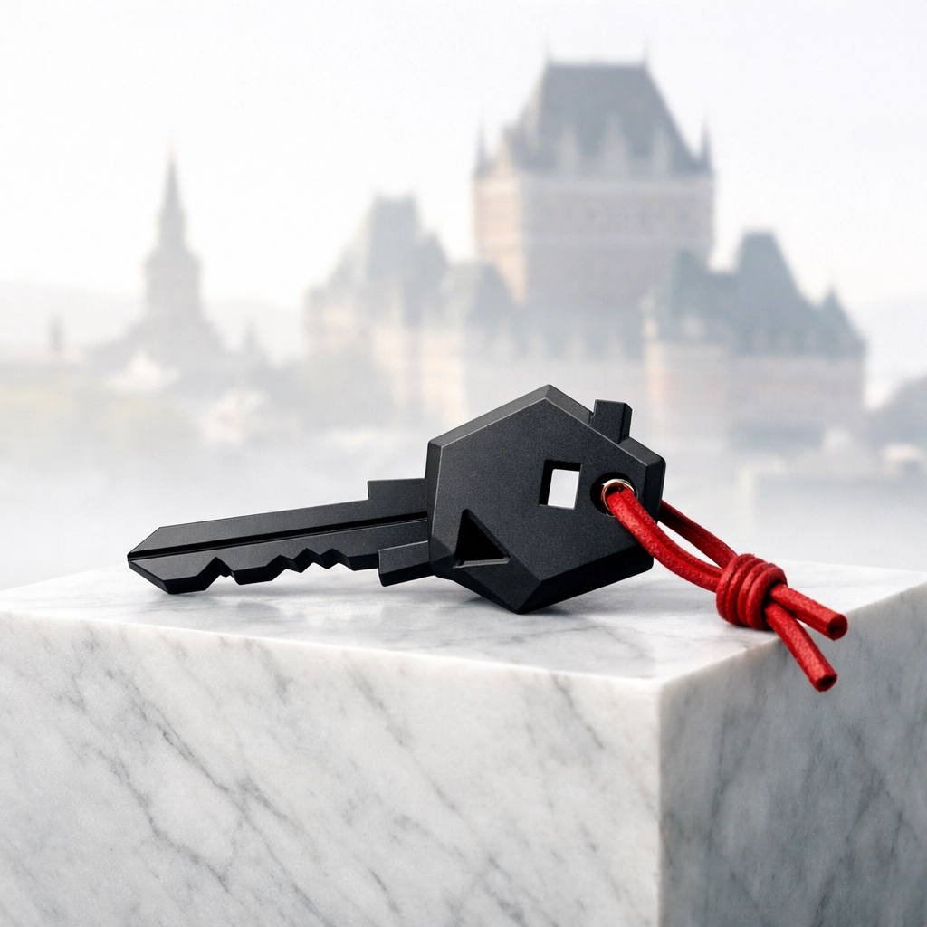Clé d'un condo à Québec représentant un investissement immobilier protégé par la Loi 16.