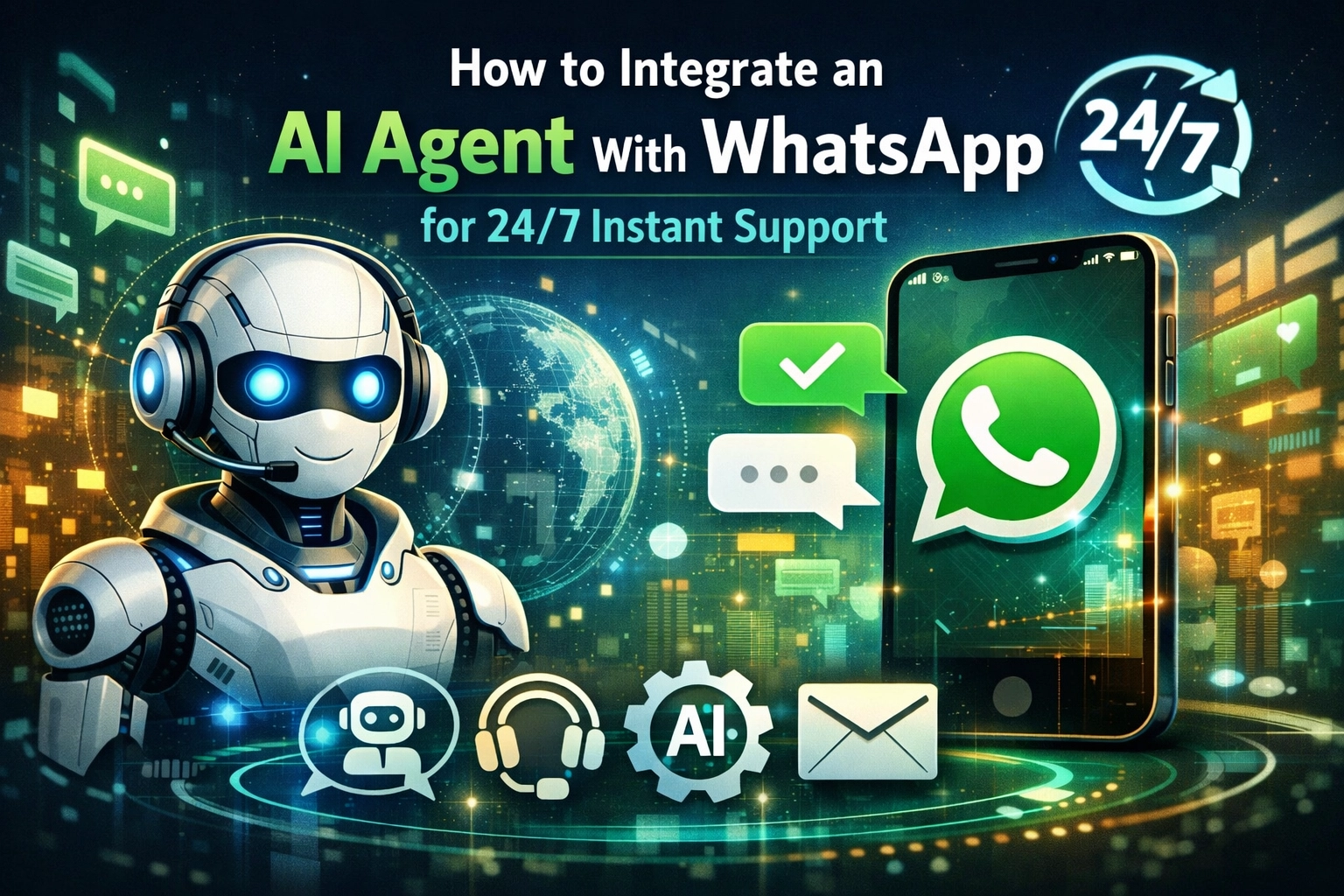 [HERO] How to Integrate an AI Agent With WhatsApp for 24/7 Instant Support