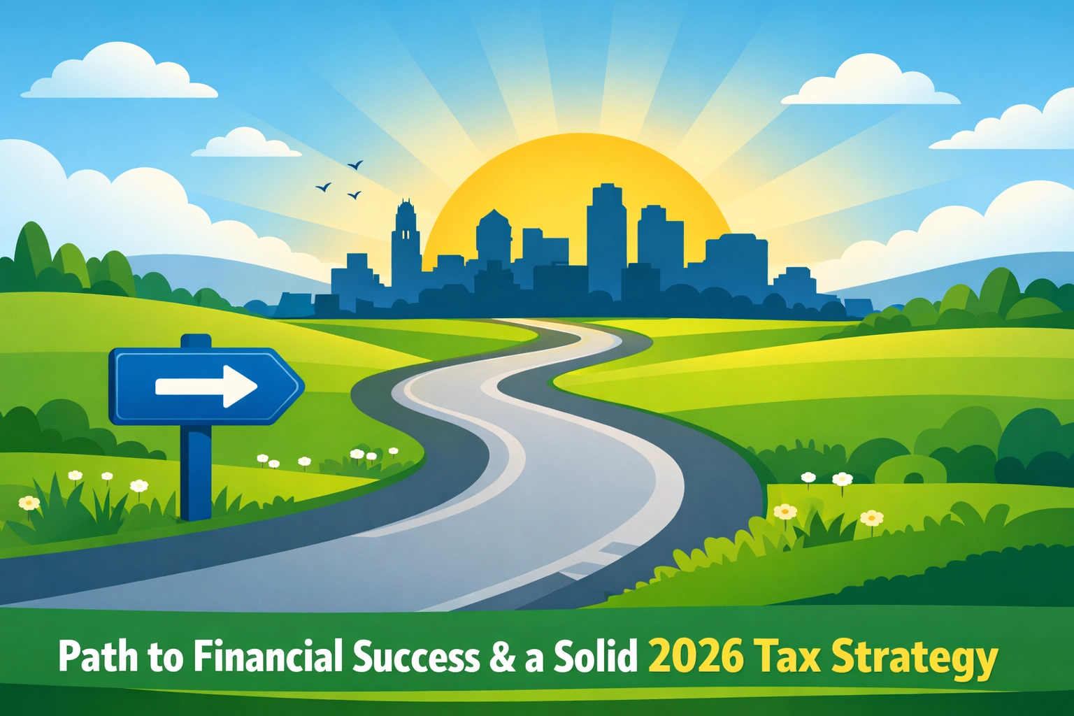 A pathway leading to the New Haven skyline representing professional tax preparation New Haven services for 2026.