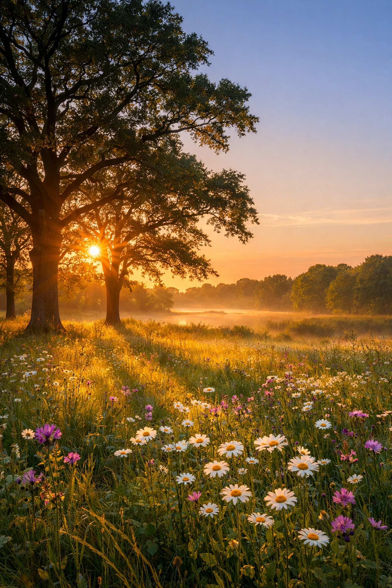 A peaceful New Jersey sunrise over a nature preserve representing hope and a fresh start for disaster survivors.