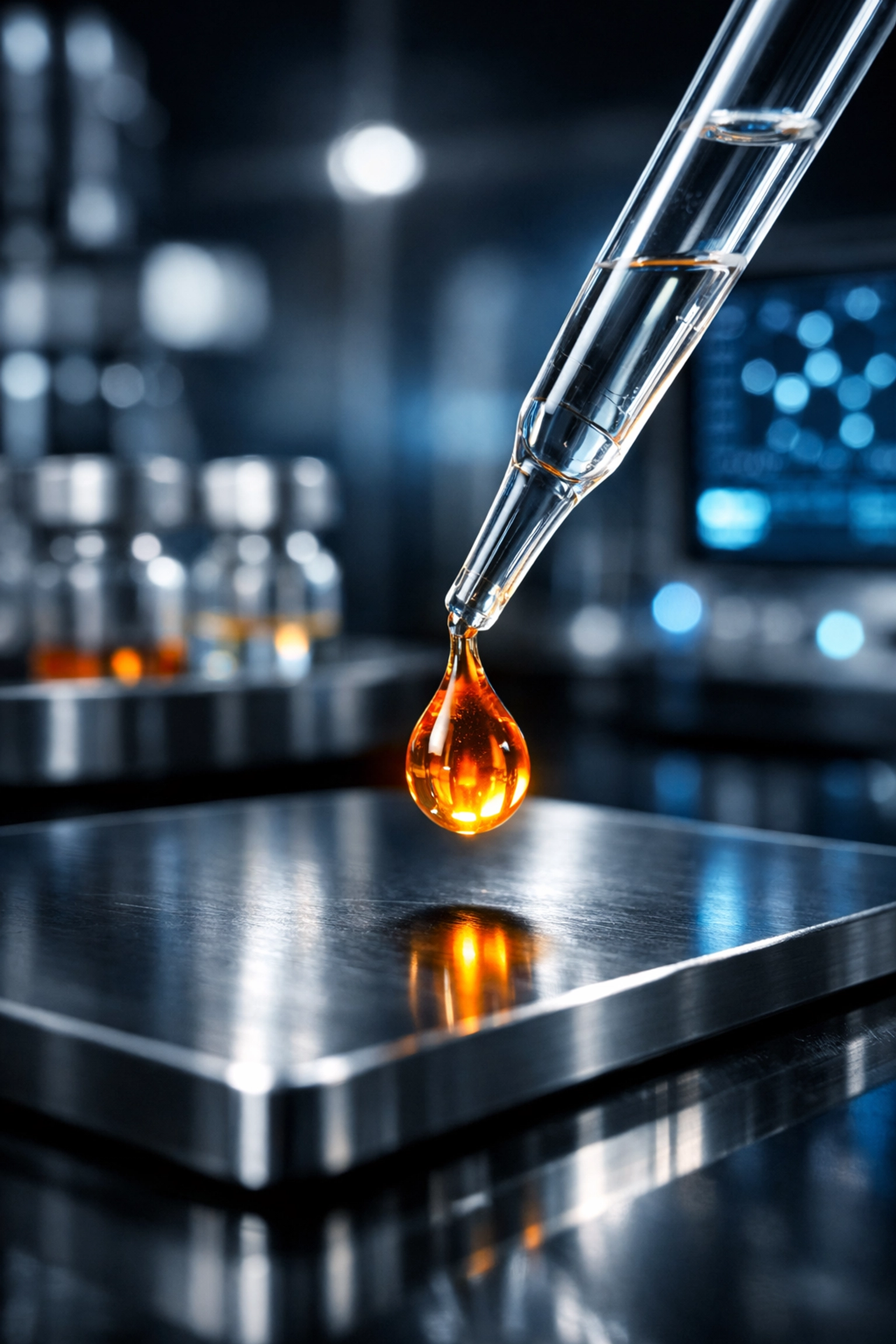 Scientific lab equipment developing custom supplement formulations with precision nutraceutical R&D.