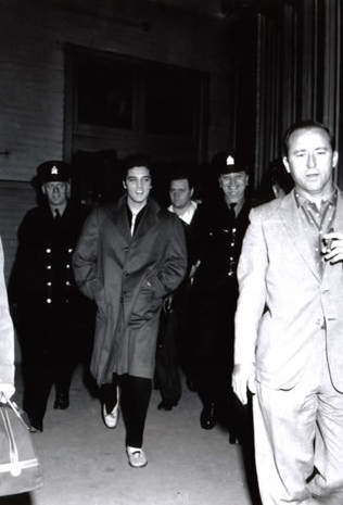 Elvis Presley Backstage with Police