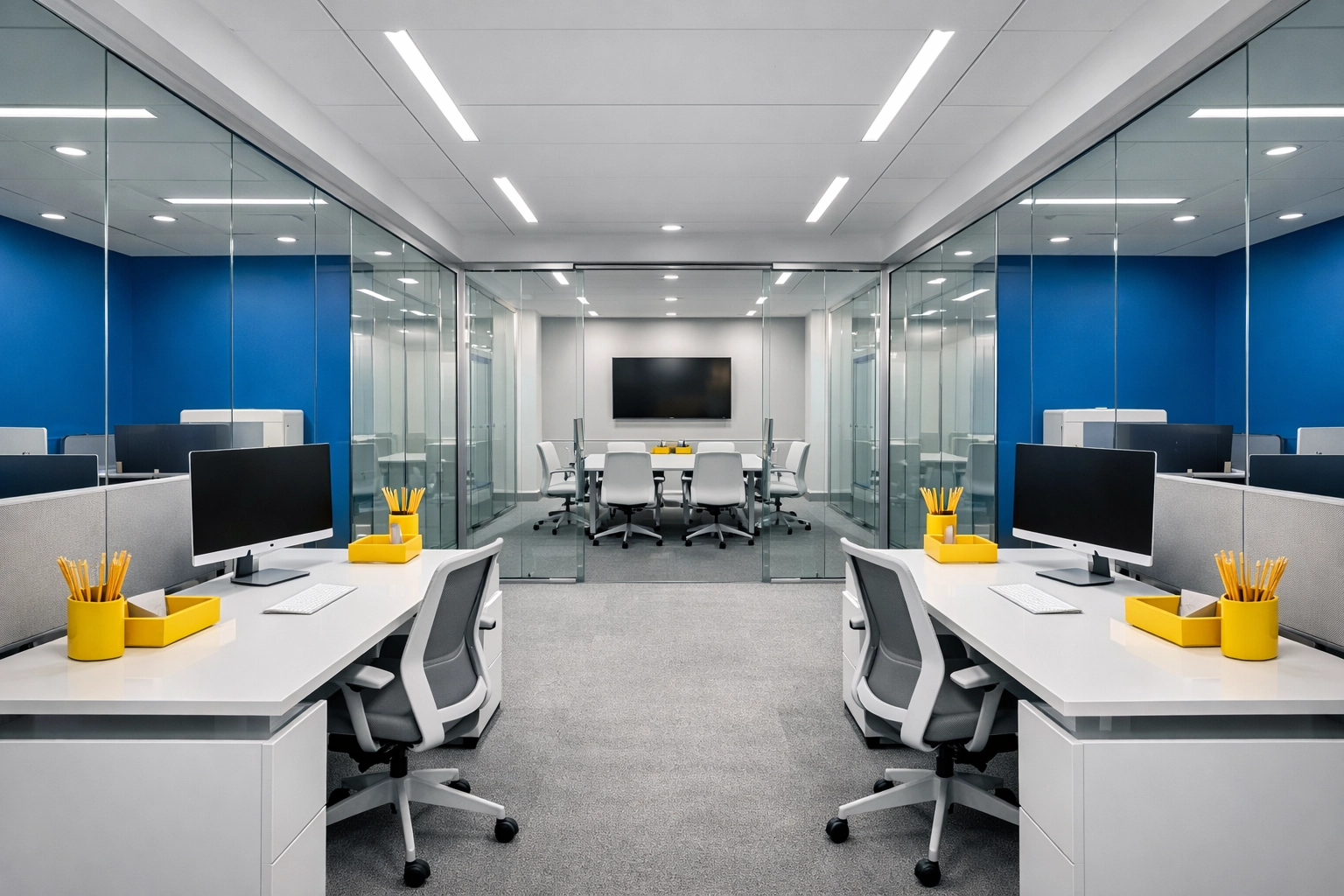 Spotless MetroWest office space highlighting professional office cleaning and commercial services.