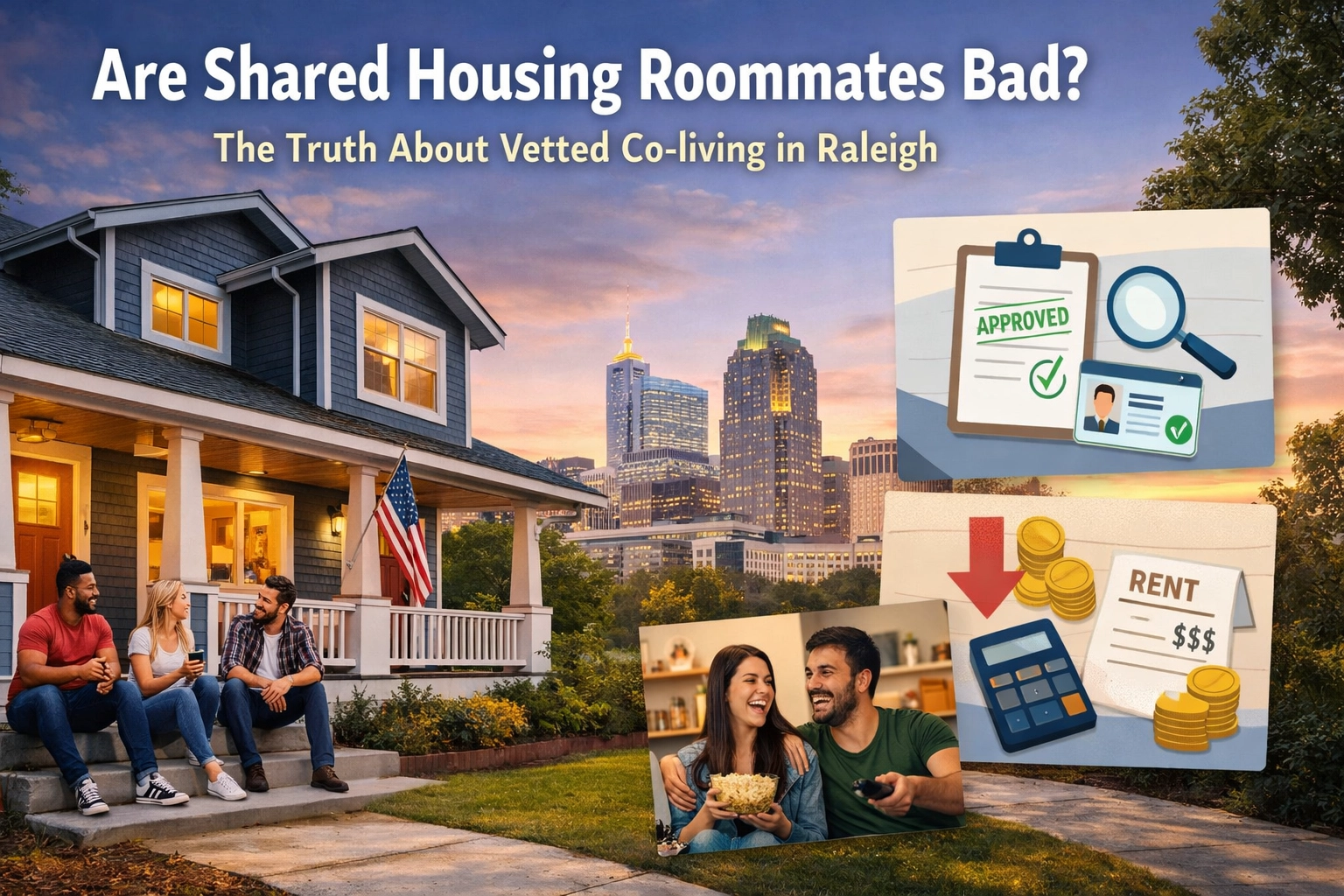 [HERO] Are Shared Housing Roommates Bad? The Truth About Vetted Co-living in Raleigh