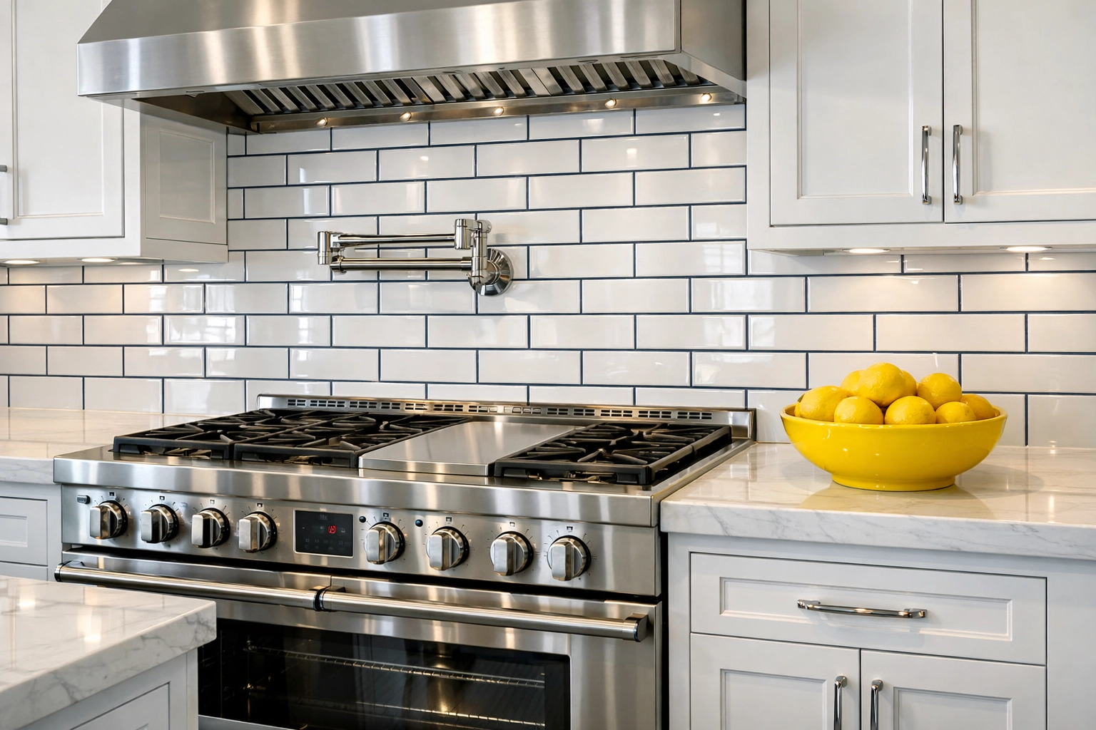 A deep-cleaned high-end kitchen in Cambridge following an eco-friendly move-out cleaning Cambridge project.