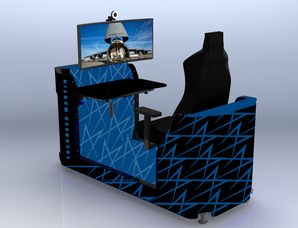 Custom Flight Simulation Pod with Lockheed Martin Branding