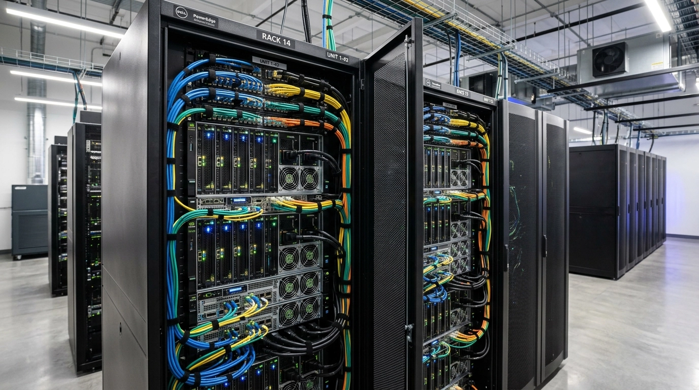 Server racks in data center