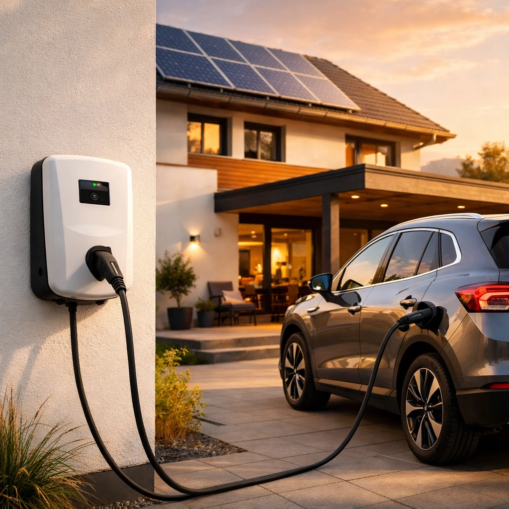 Modernes Eigenheim in Wien mit Wallbox, E-Auto und Photovoltaik-Anlage