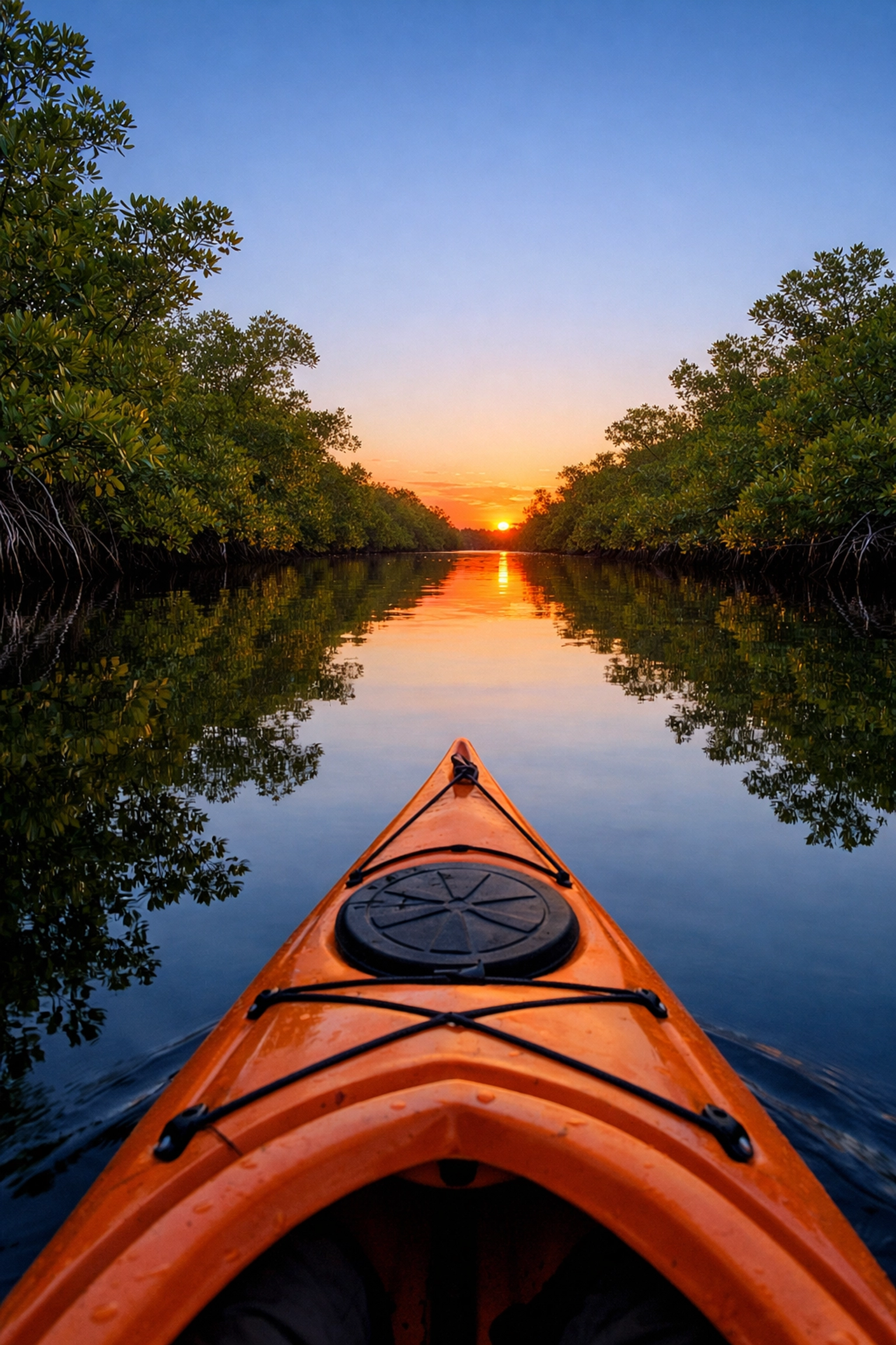 Quiet saltwater canal in Northwest Cape Coral perfect for kayaking and finding value in Cape Coral quadrants.