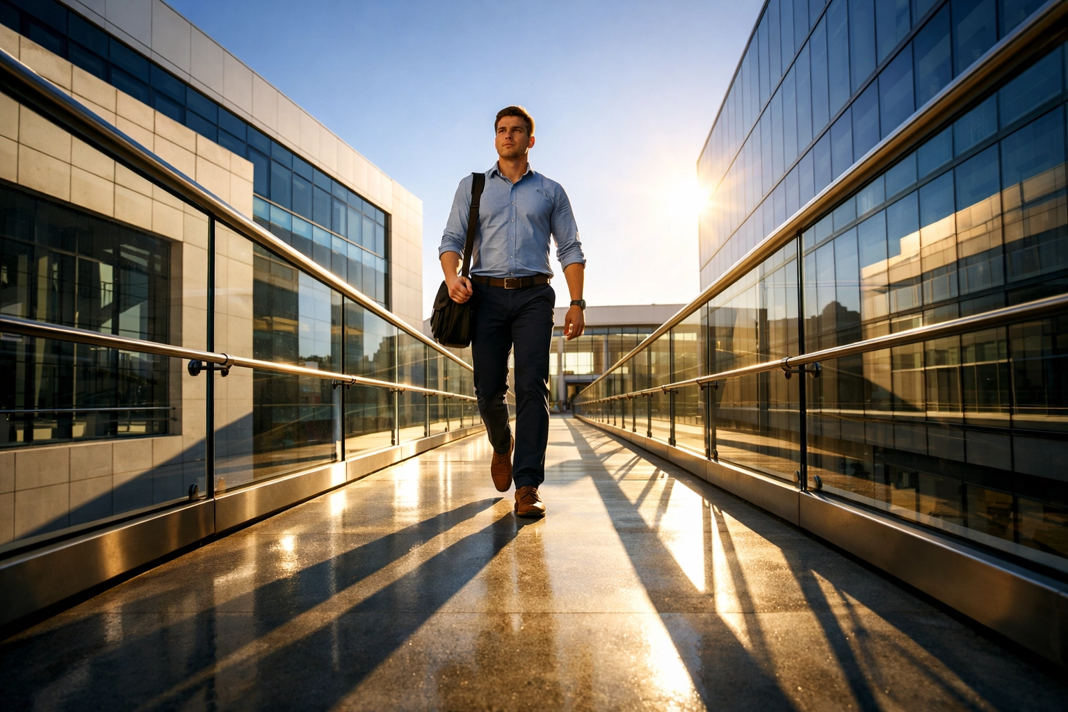 Young professional entering the high-tech workforce through a successful career transition pipeline.