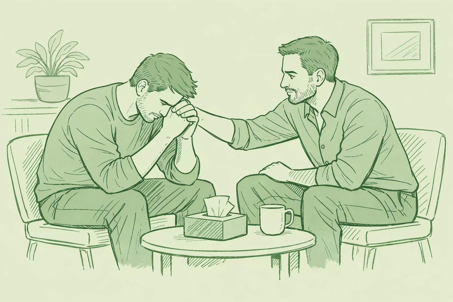 Coming out conversation between two men - gay fiction exploring faith and identity journey