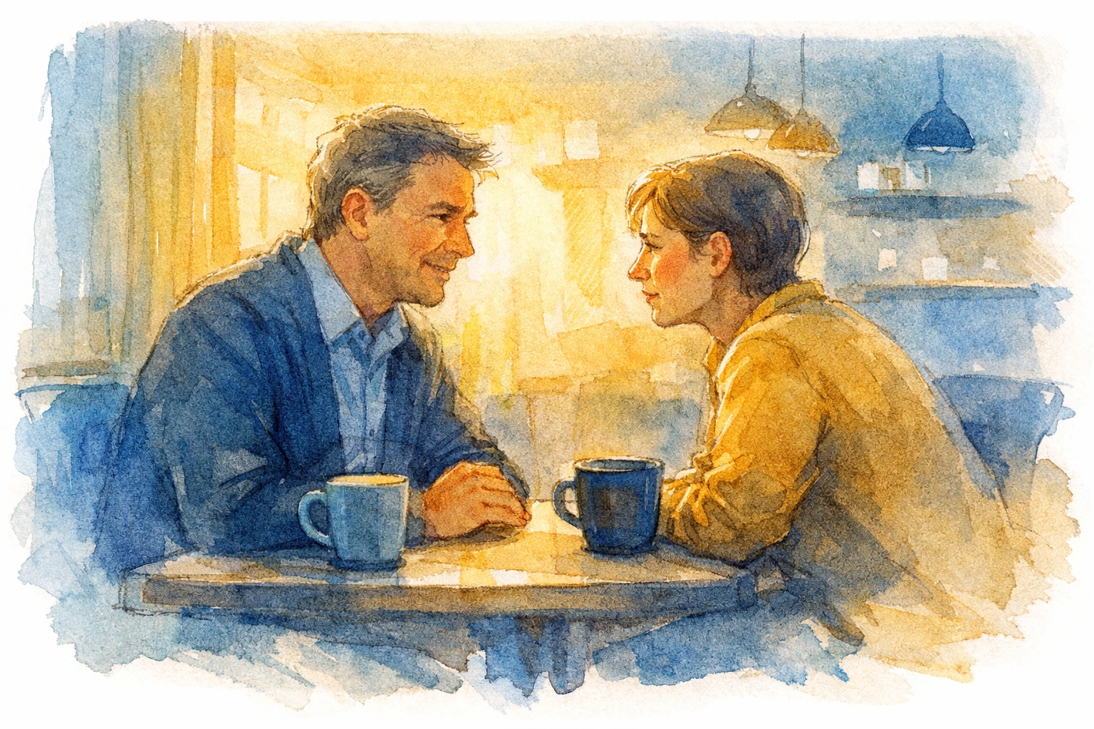 Pastor and church member in meaningful conversation, demonstrating vulnerable leadership culture