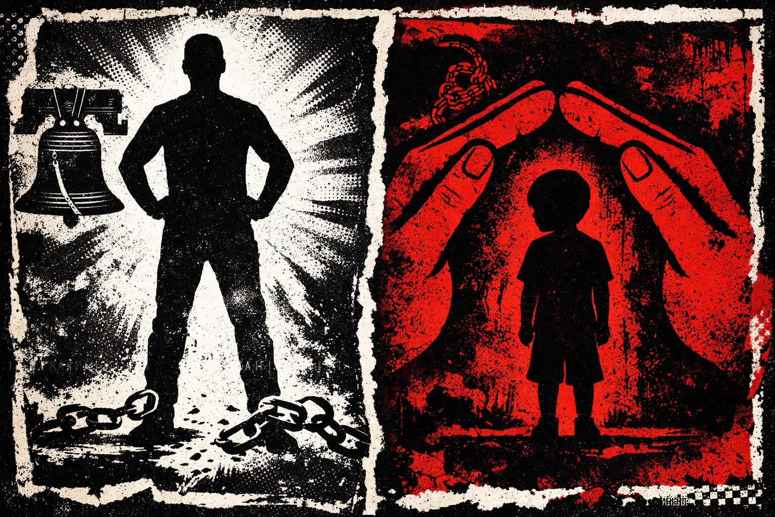 Adult autonomy versus child protection illustrating informed consent debate for medical procedures