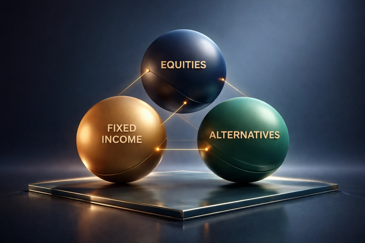 40/30/30 portfolio allocation model balancing equities, fixed income, and alternative investments for diversification