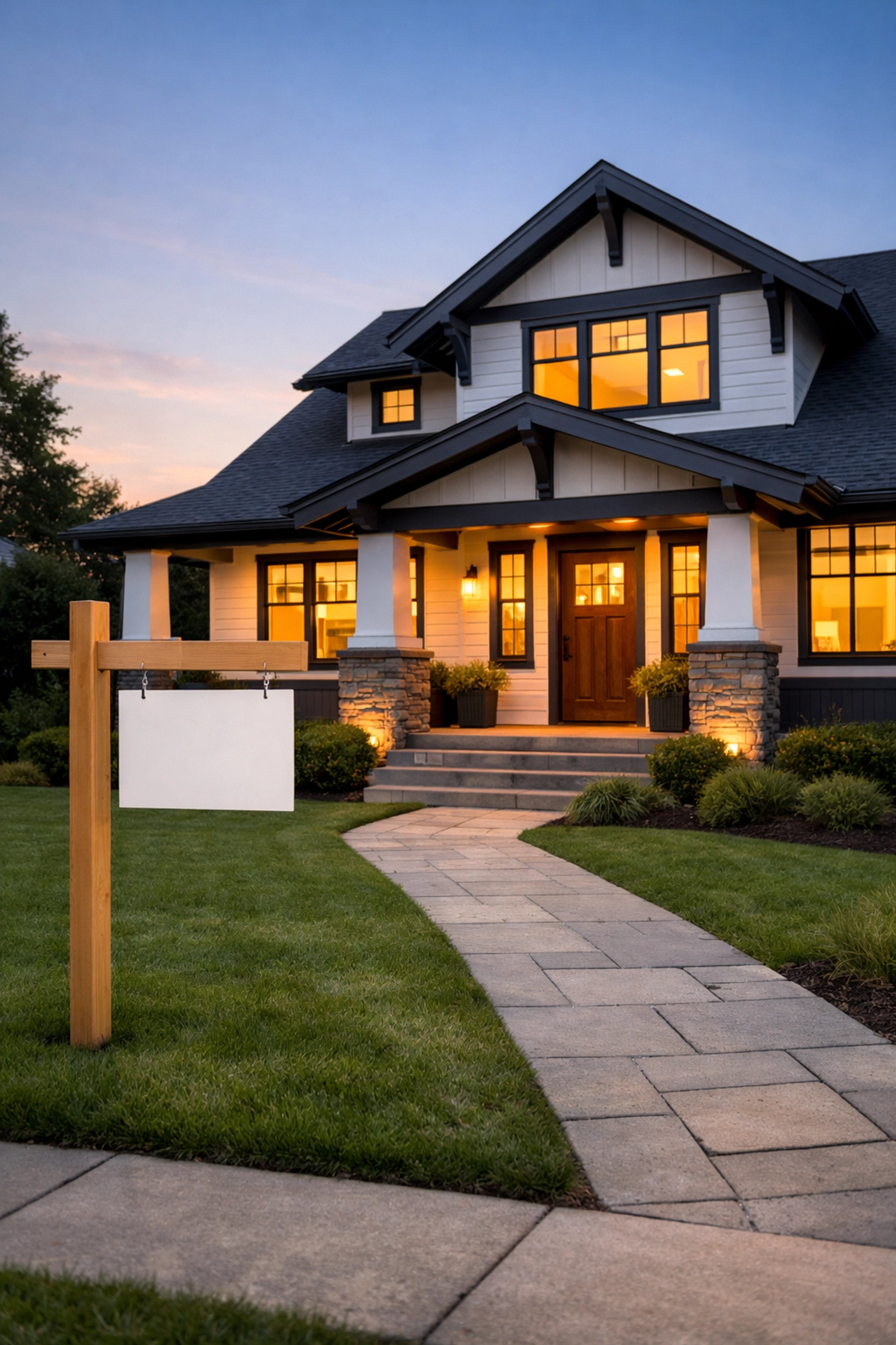 Professionally listed Cincinnati home at dusk showing how to sell a house in Cincinnati effectively.
