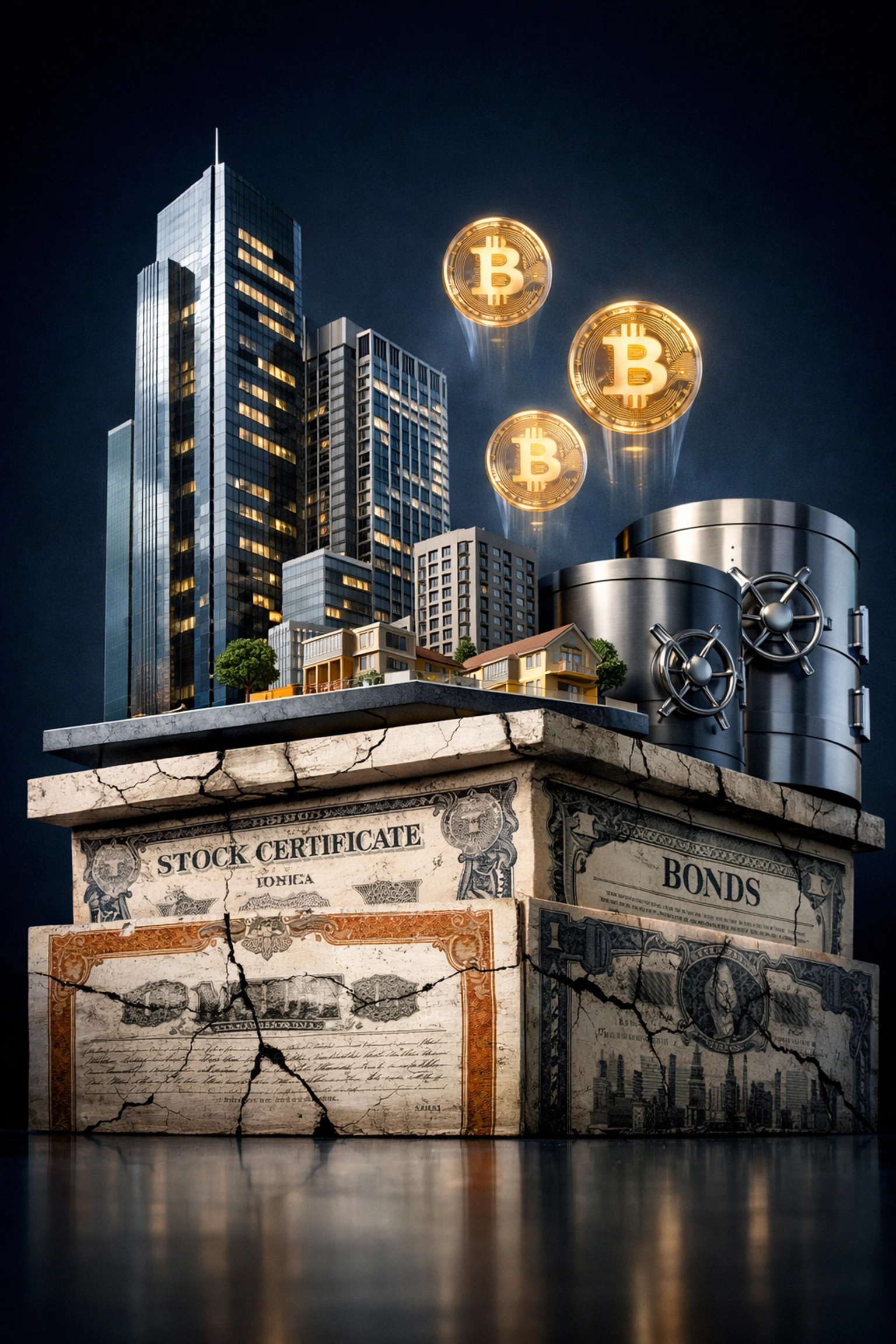 Multi-asset investment portfolio structure with private equity, real estate, and alternative assets