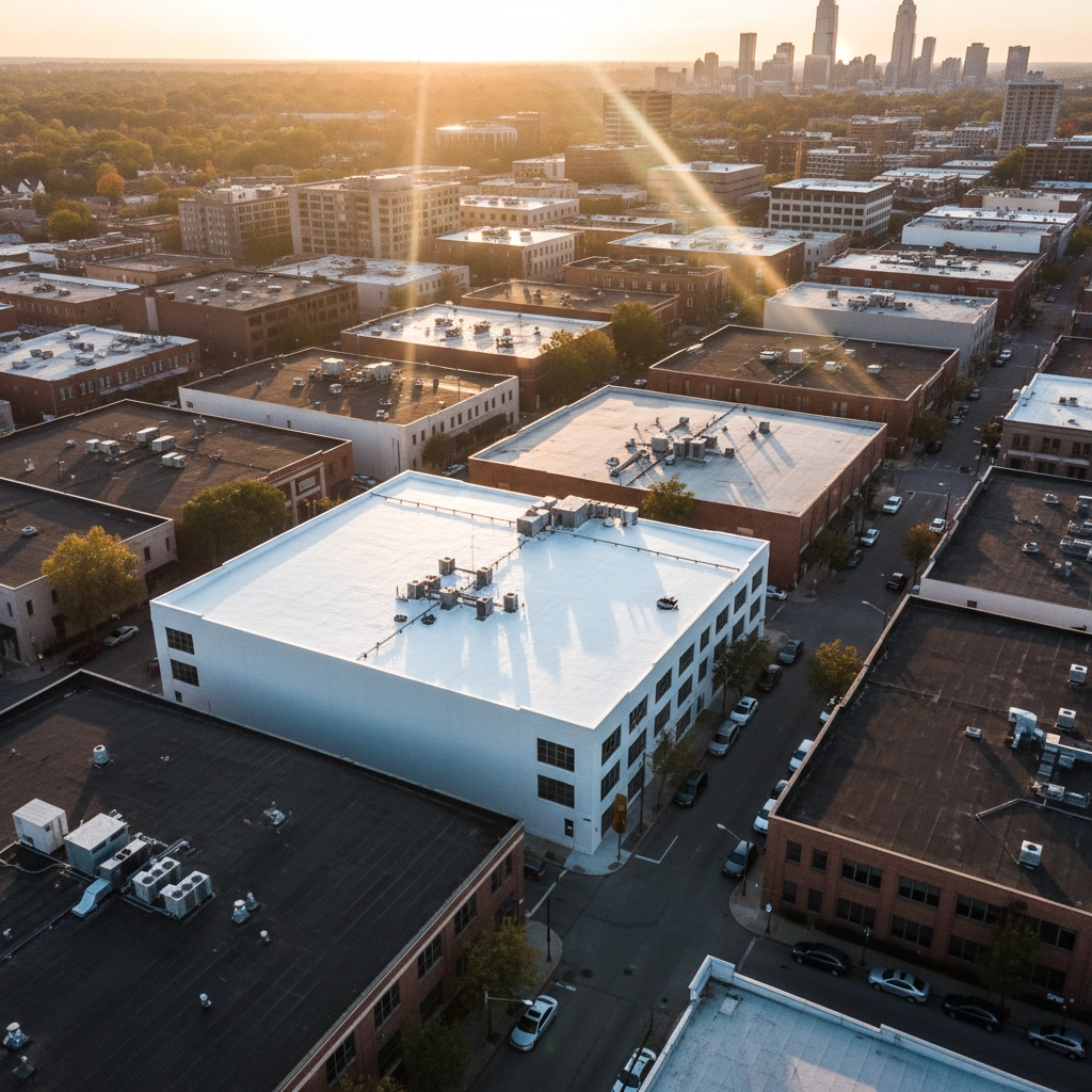 Commercial roof coating