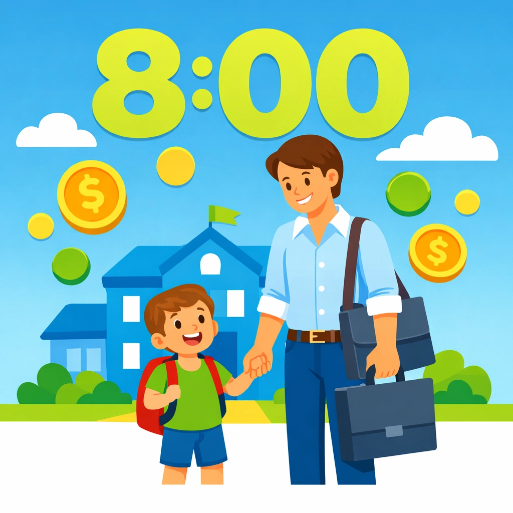 Working parent with child illustrating enhanced dependent care tax benefits