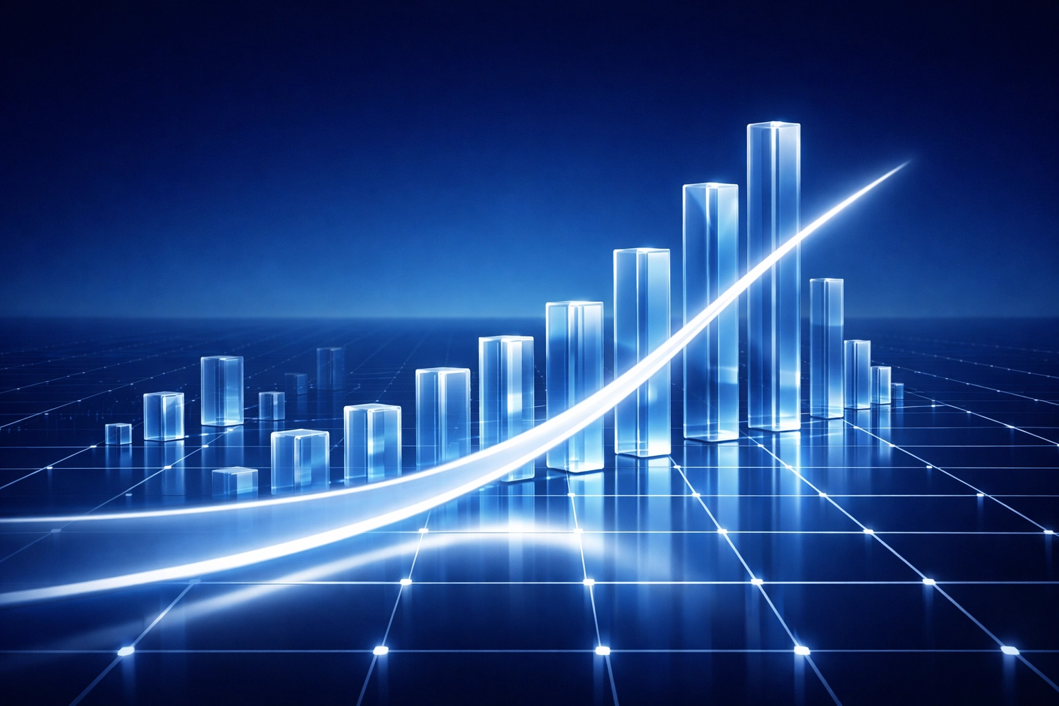 Visual roadmap illustrating the path for business transformation and predictive scaling strategy.
