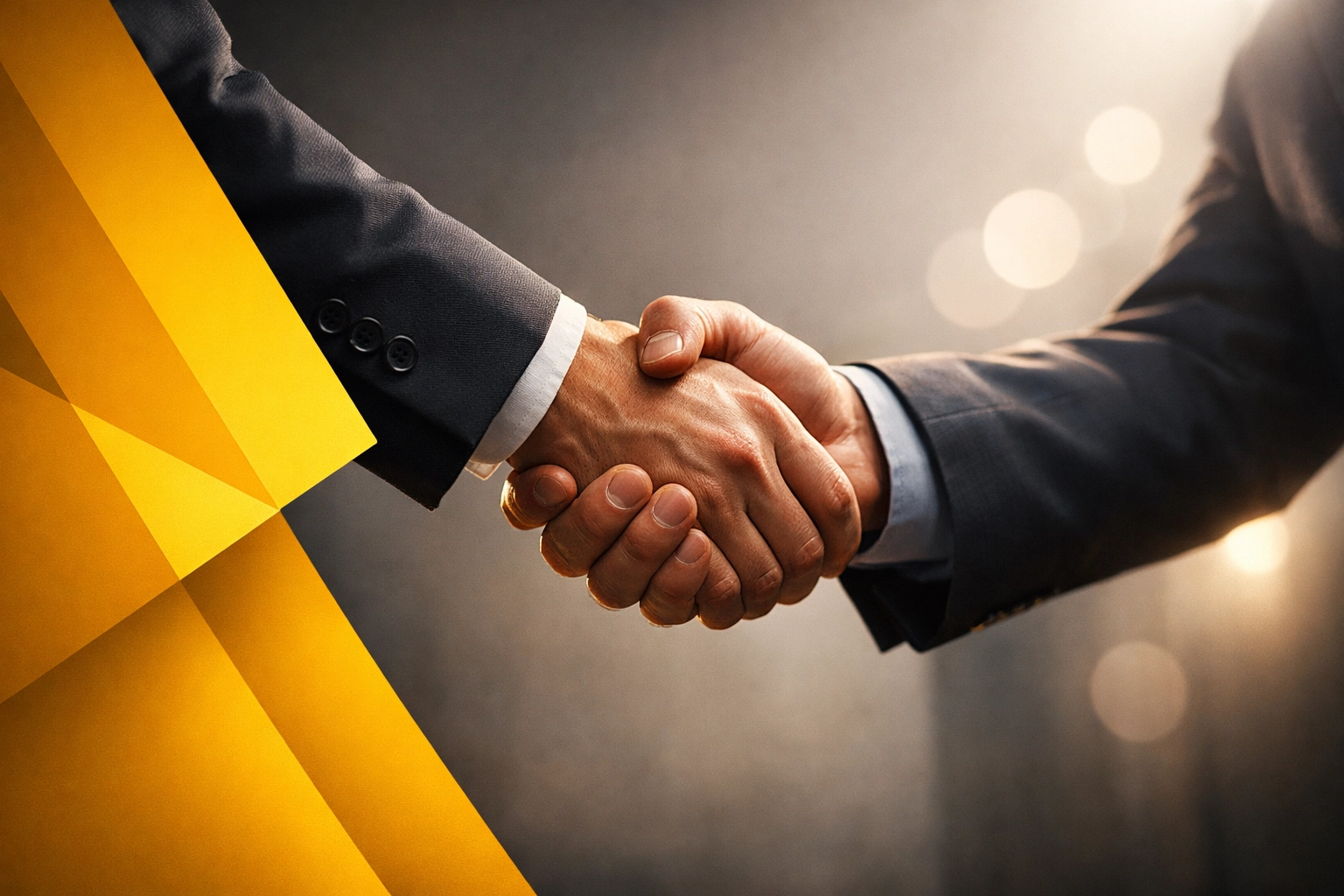 Business handshake representing Amazon supplier negotiation for better terms and margins