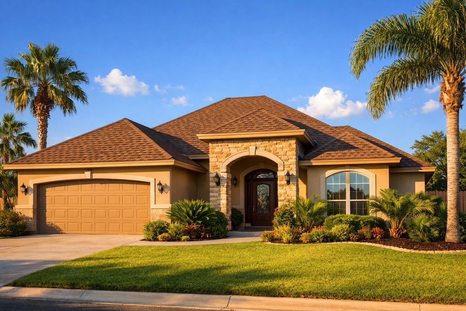 Beautifully maintained Brownsville home with quality roof protection in Rio Grande Valley