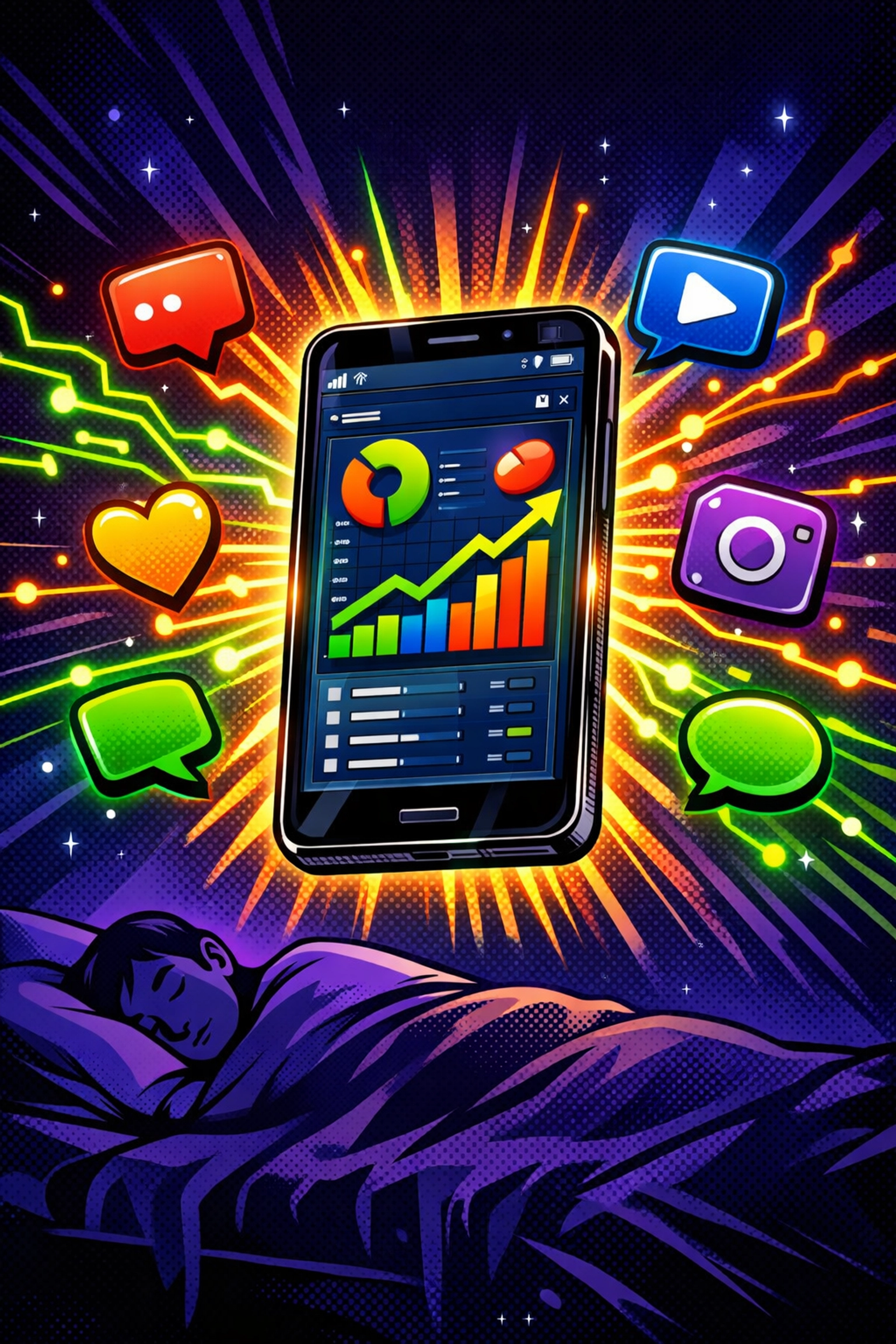 AI social media content generator working overnight with automated scheduling and analytics dashboard