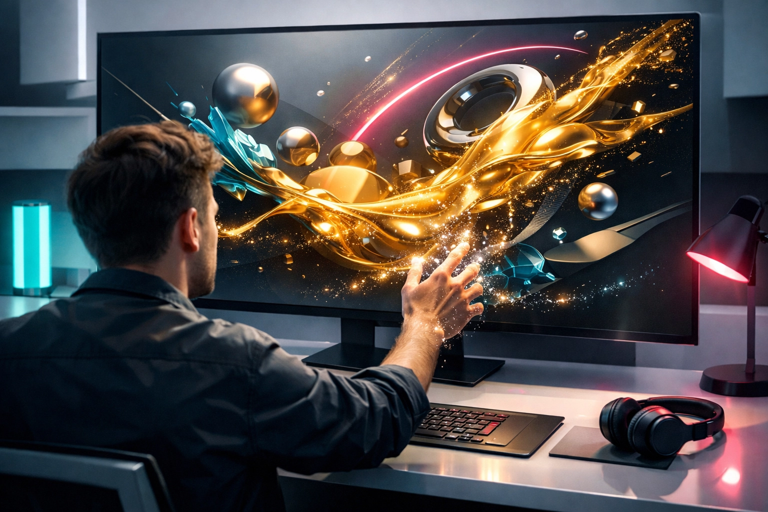 KI-Design-Tools zur effizienten Erstellung von Grafiken am modernen Arbeitsplatz.