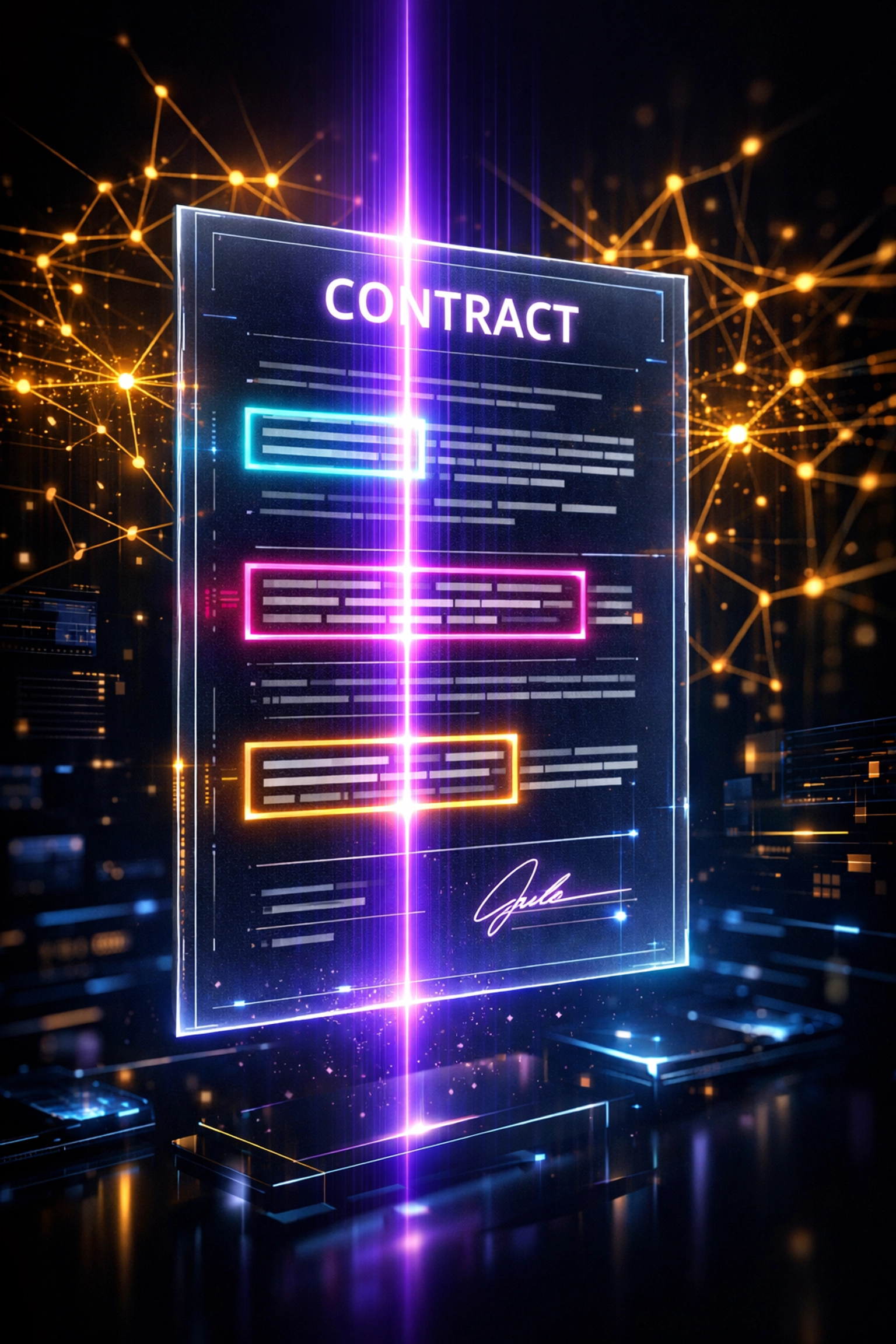 KI-gestützte Vertragsanalyse mit automatischer Klauselerkennung und Datenextraktion.