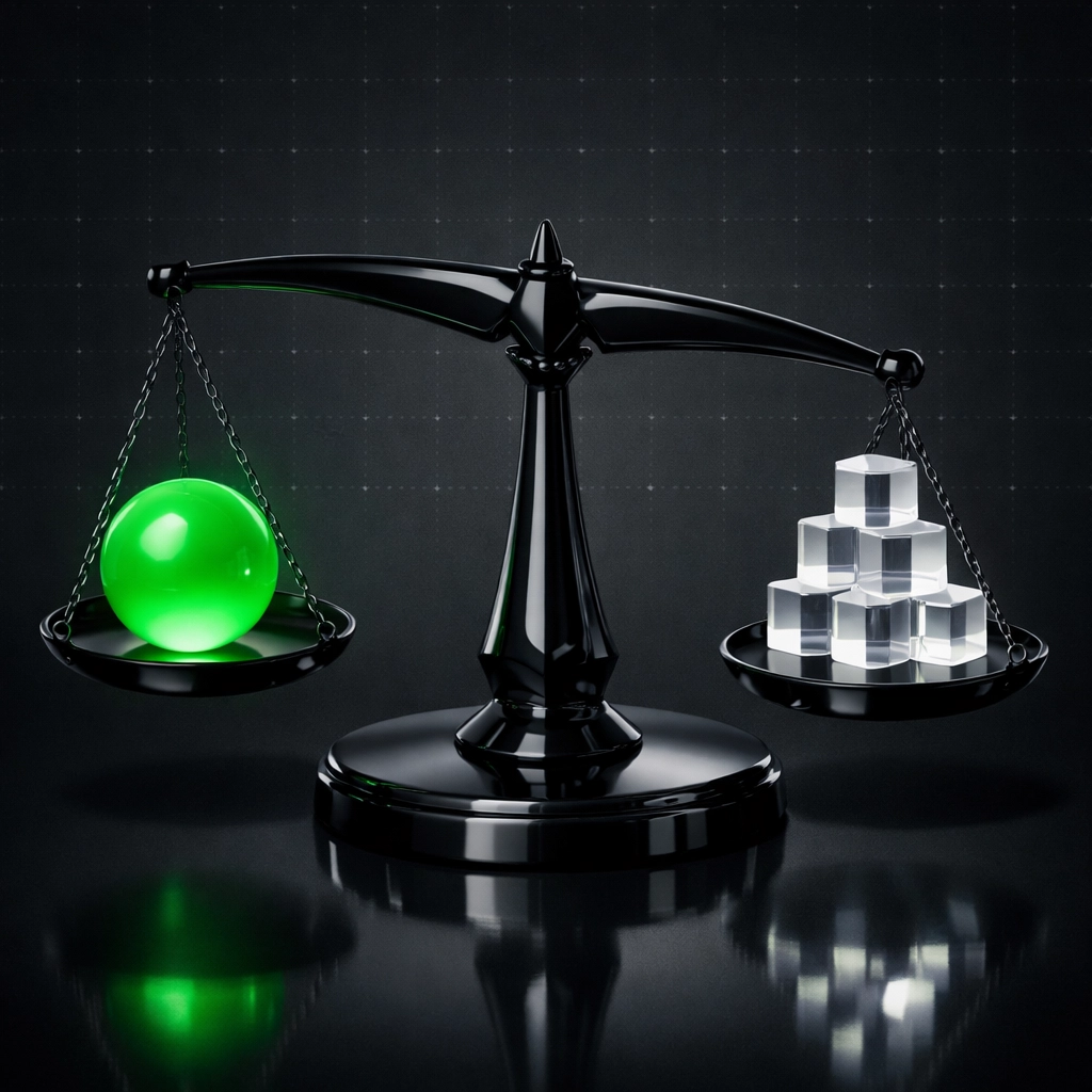 A balanced digital scale representing the leveling of odds in Asian Handicap football betting markets.